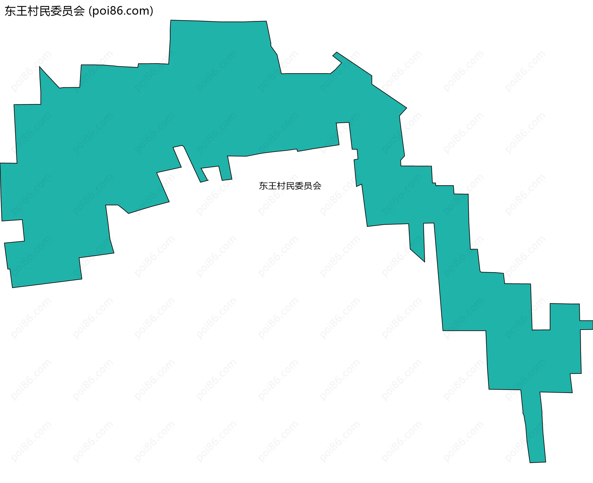 东王村民委员会边界地图