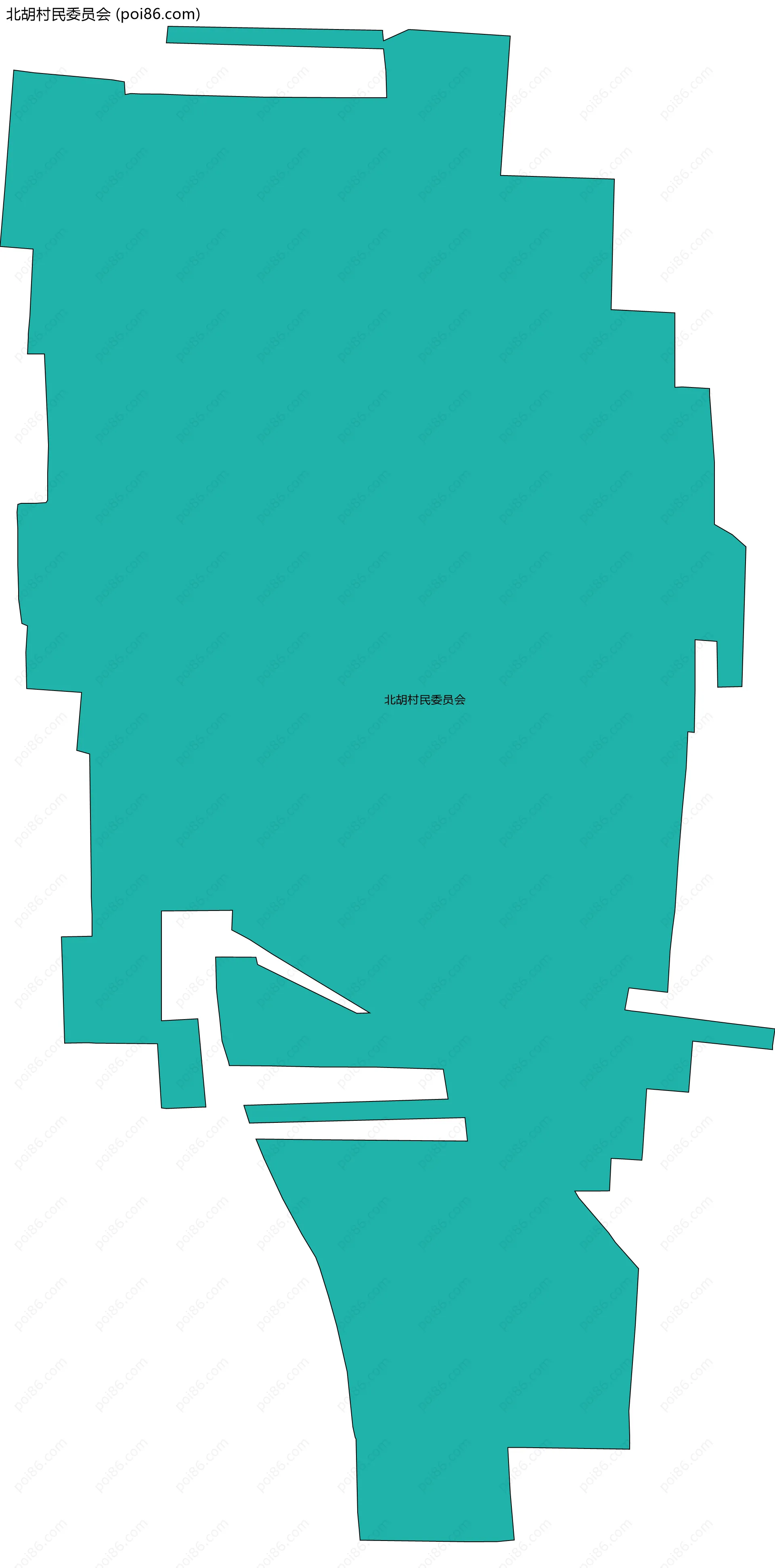 北胡村民委员会边界地图