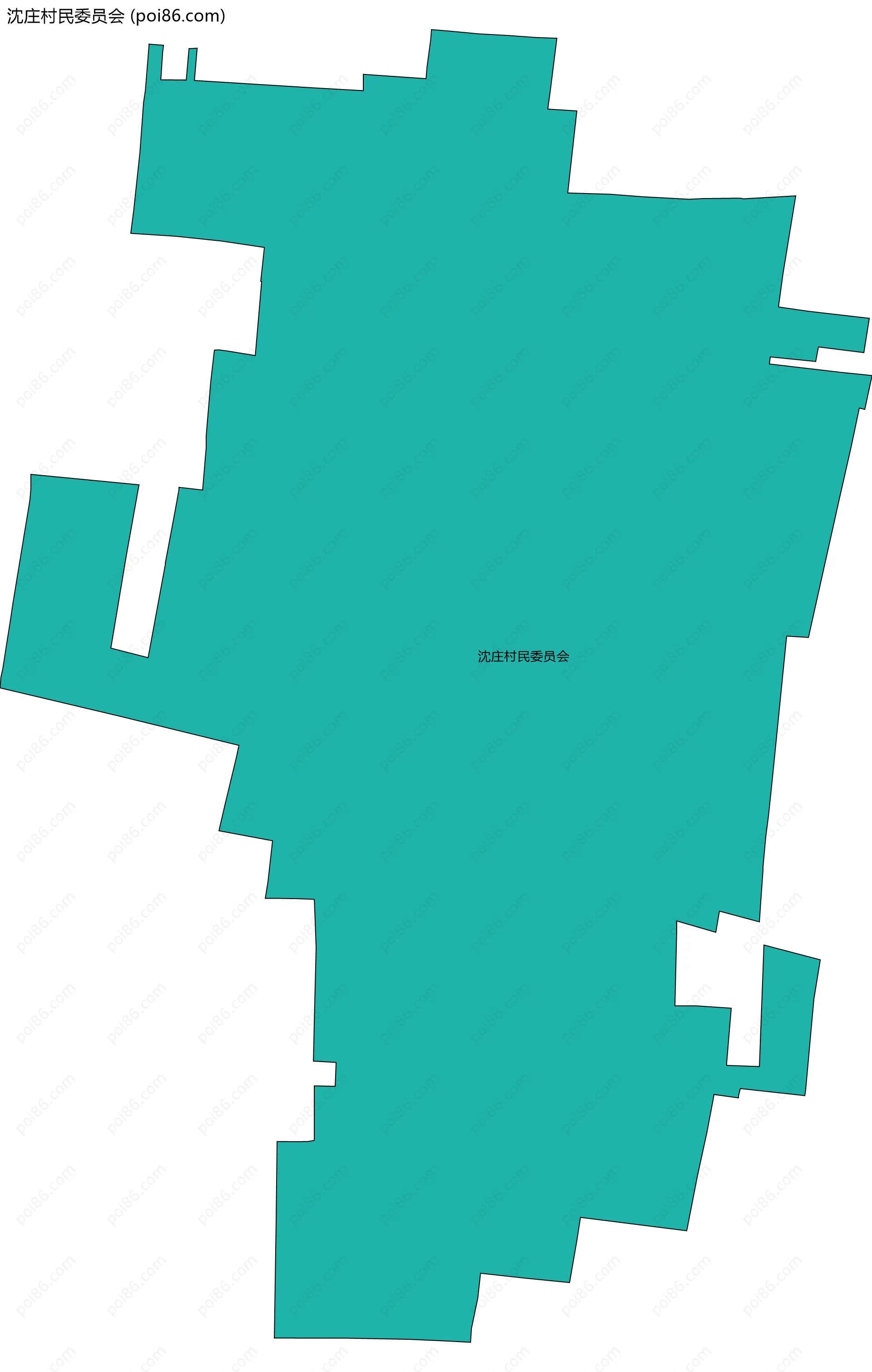 沈庄村民委员会边界地图