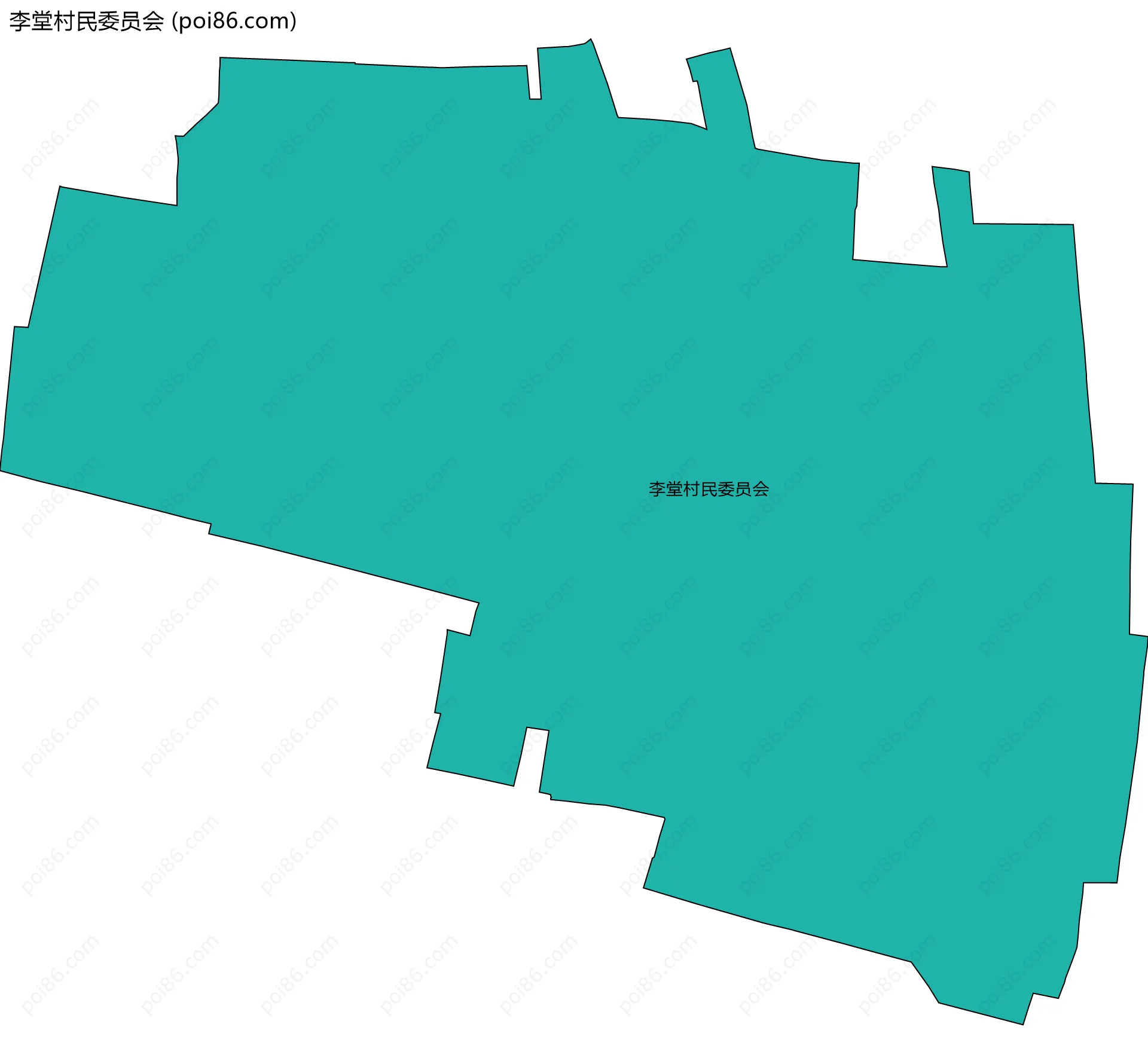 李堂村民委员会边界地图