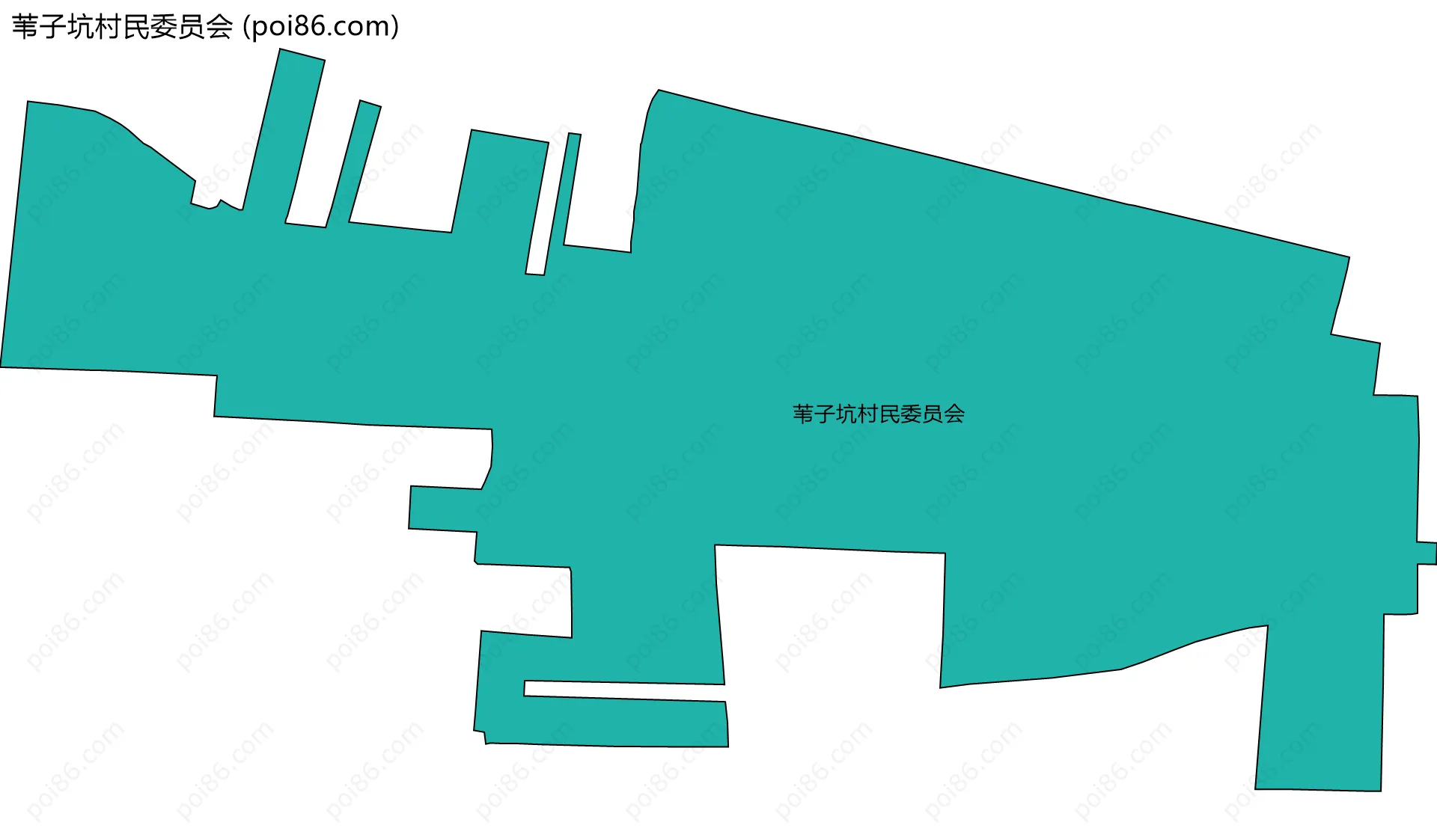 苇子坑村民委员会边界地图
