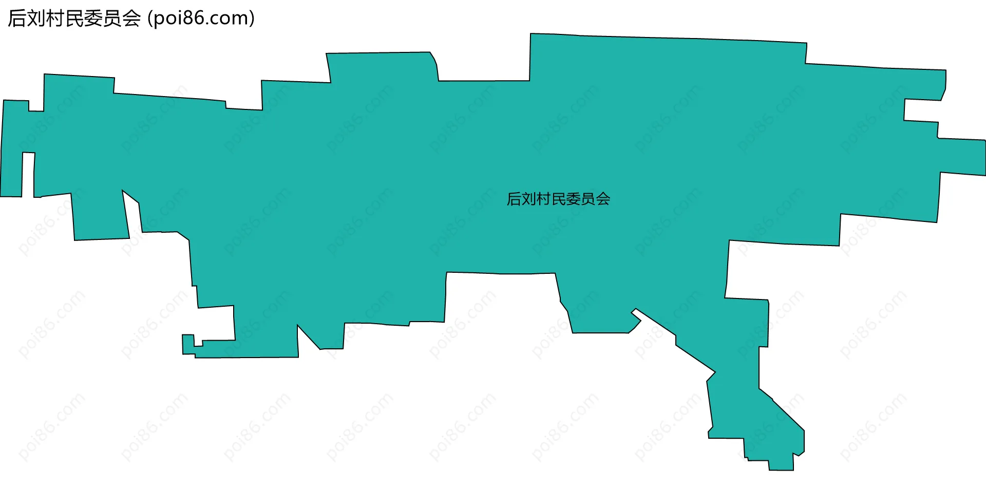 后刘村民委员会边界地图