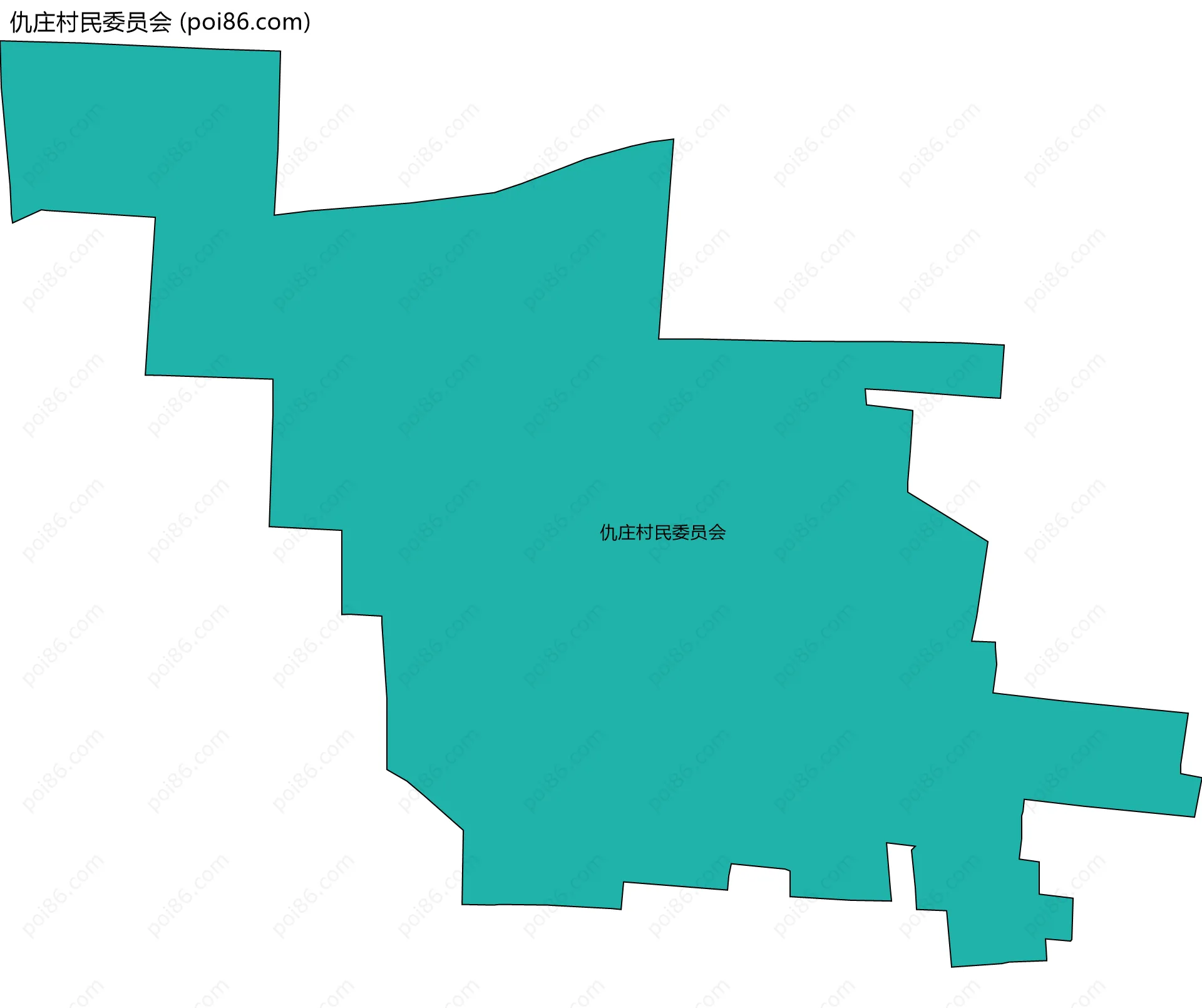 仇庄村民委员会边界地图