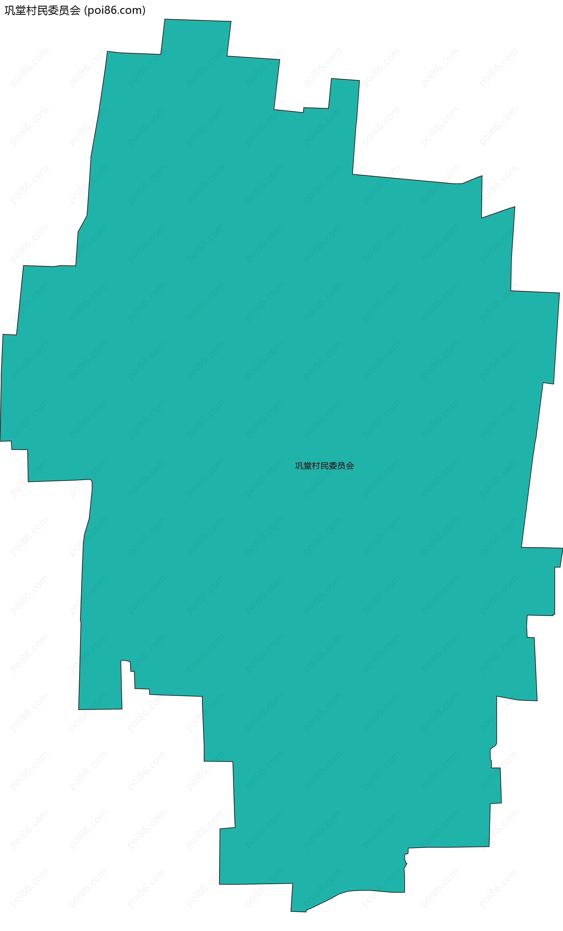 巩堂村民委员会边界地图