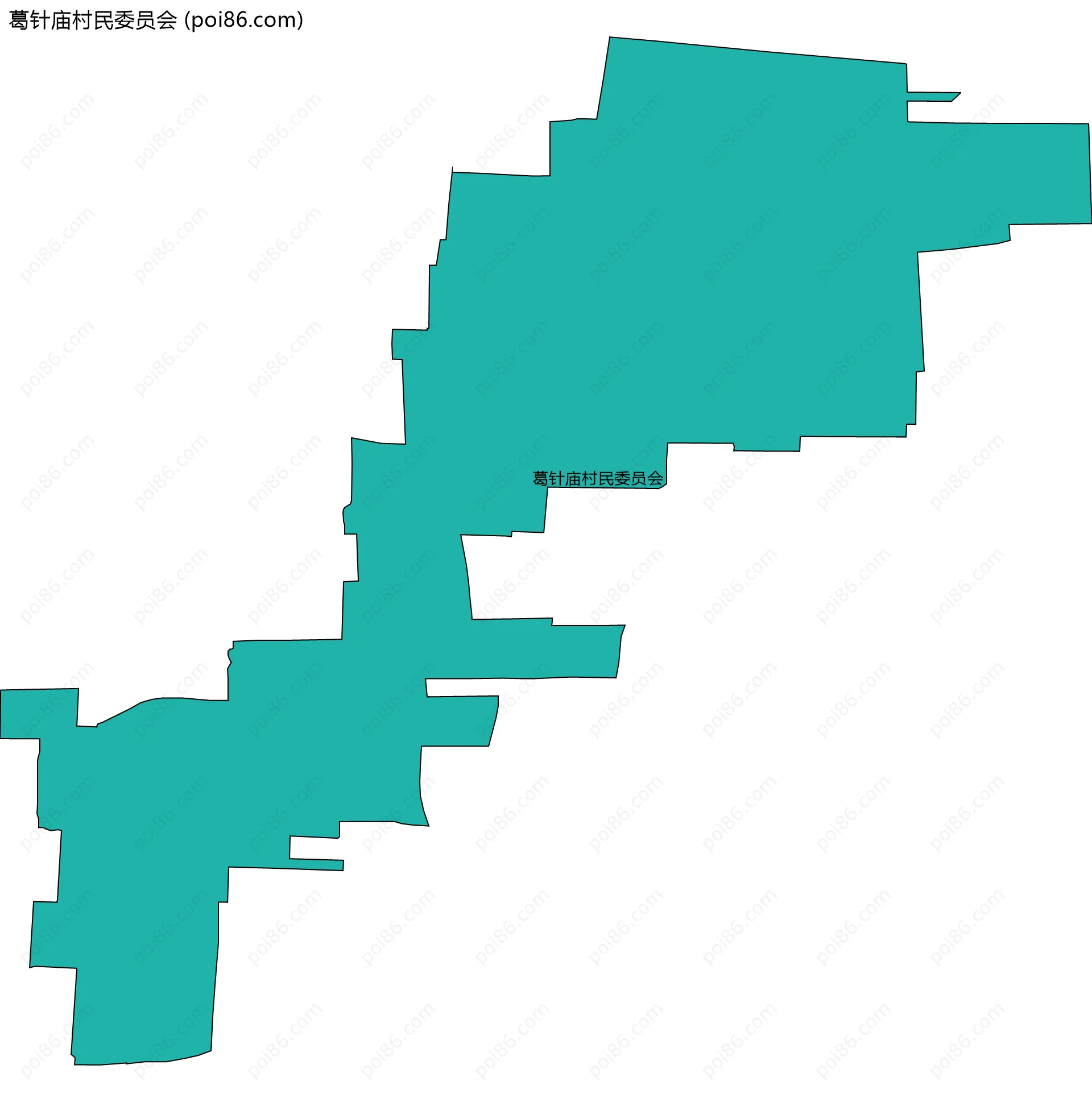 葛针庙村民委员会边界地图