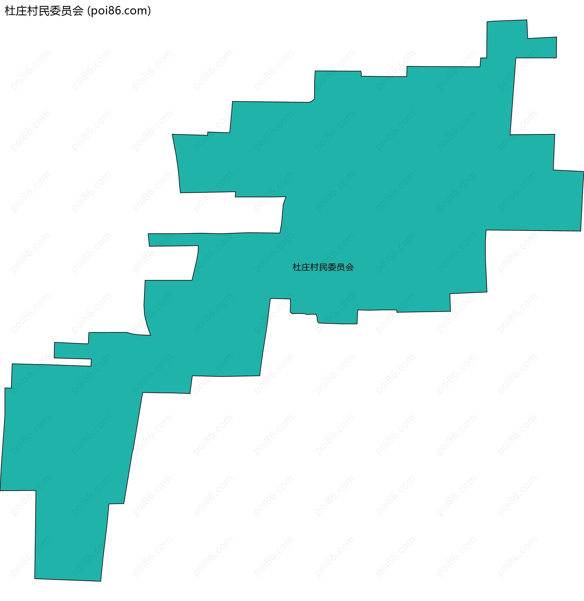 杜庄村民委员会边界地图