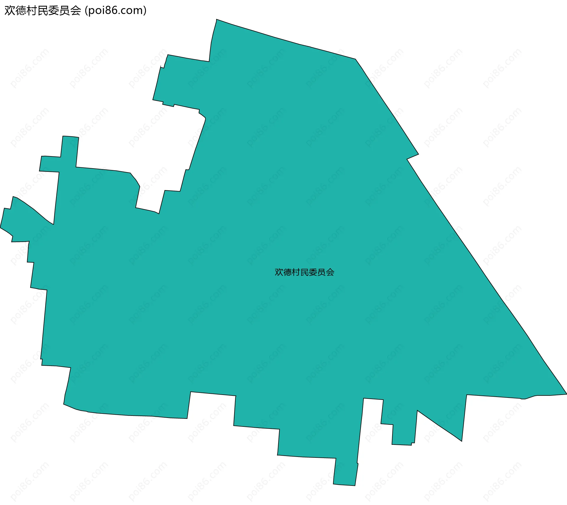 欢德村民委员会边界地图