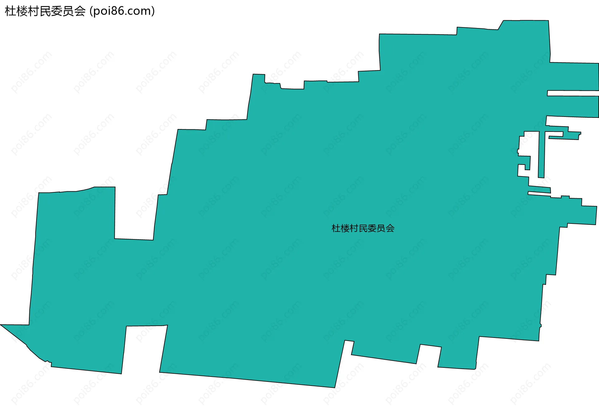 杜楼村民委员会边界地图
