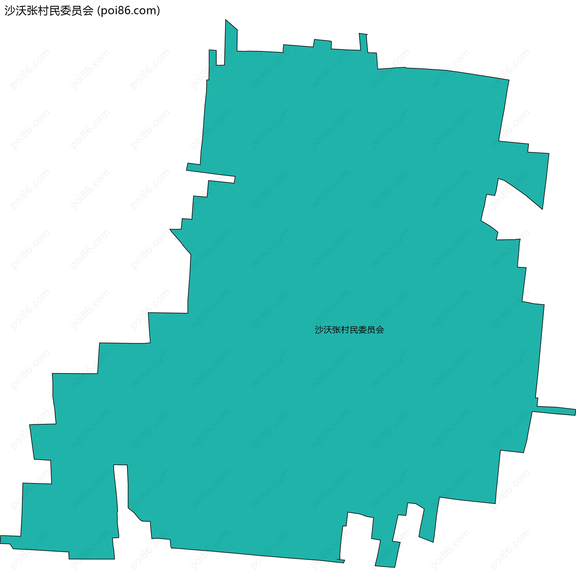 沙沃张村民委员会边界地图