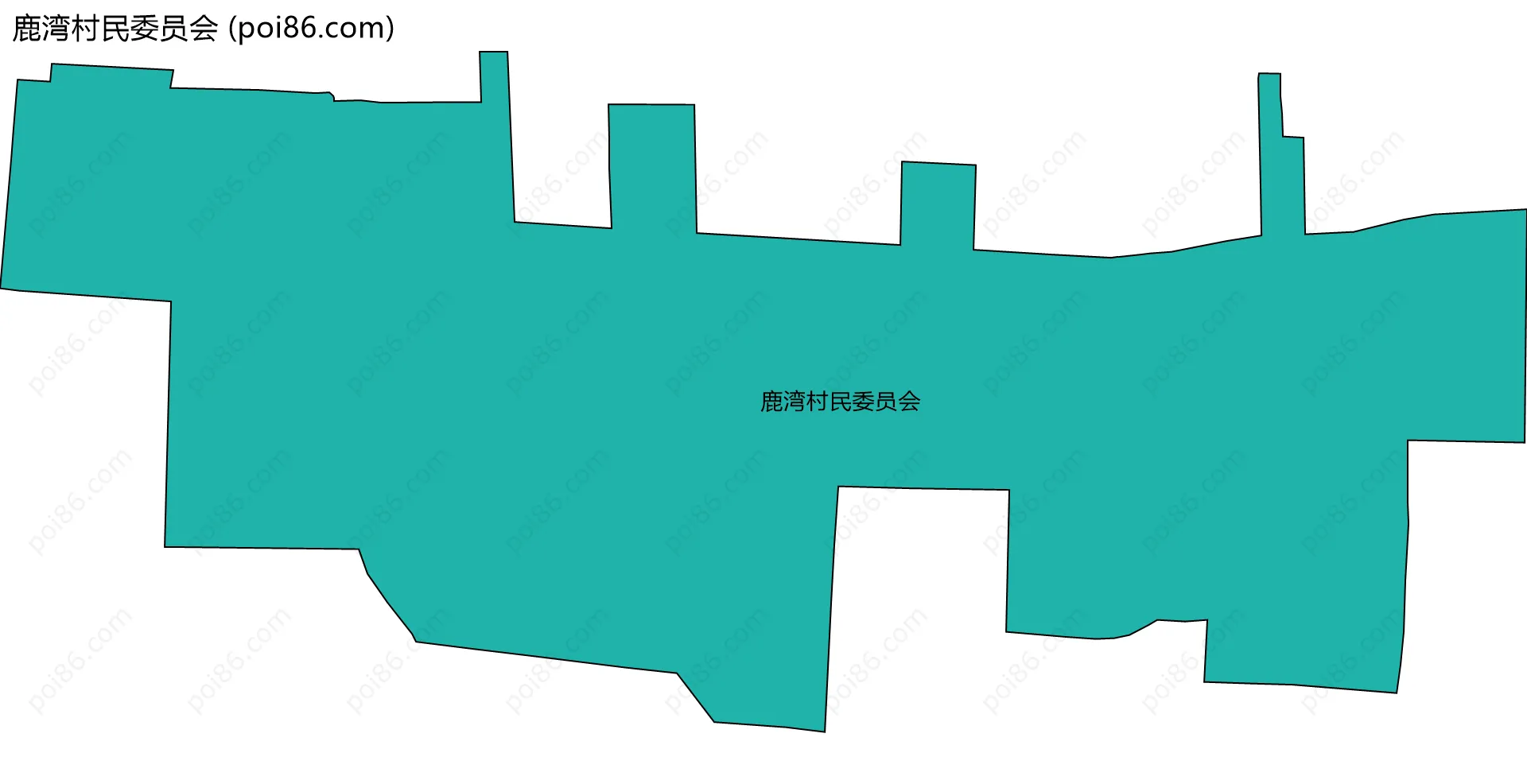 鹿湾村民委员会边界地图