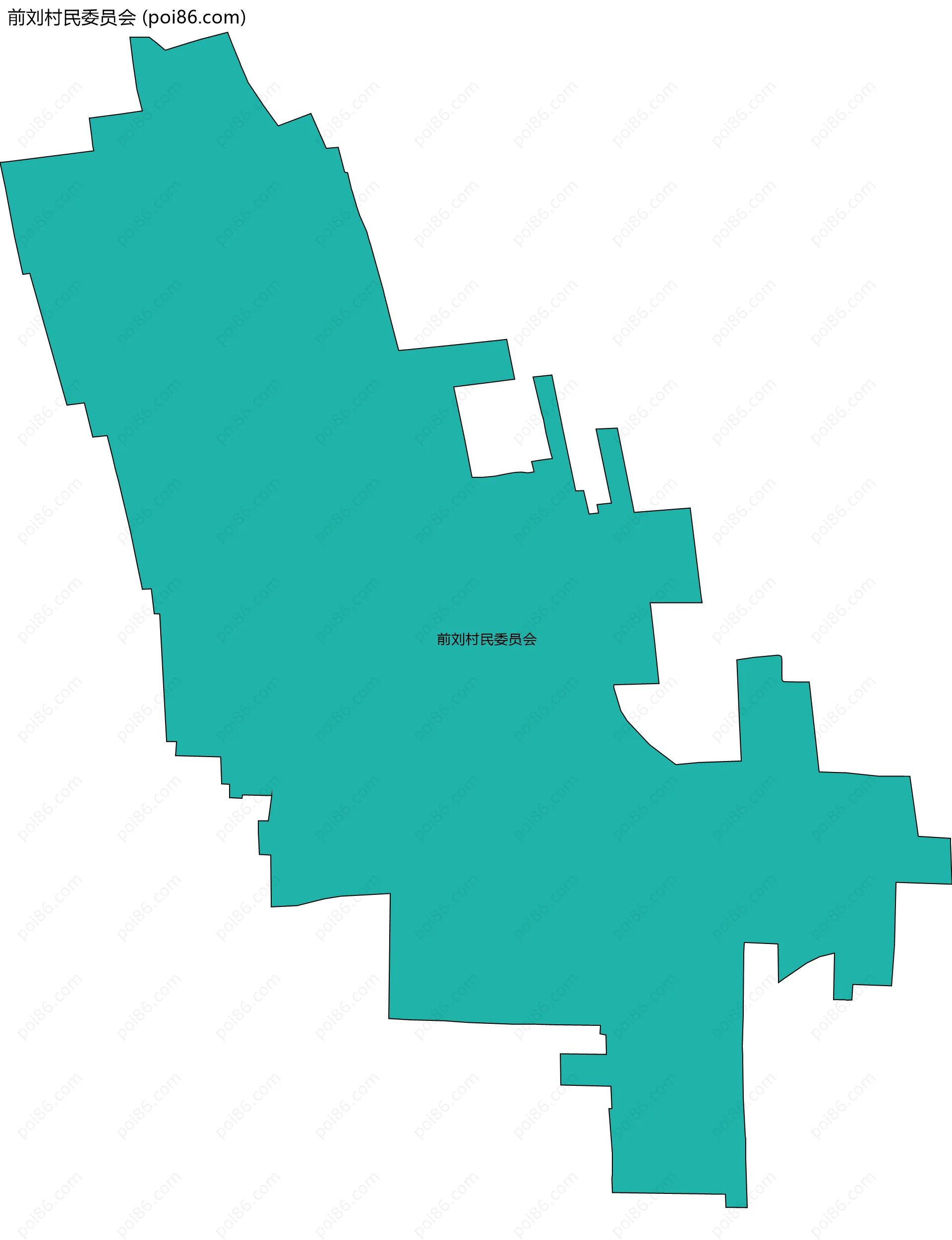 前刘村民委员会边界地图