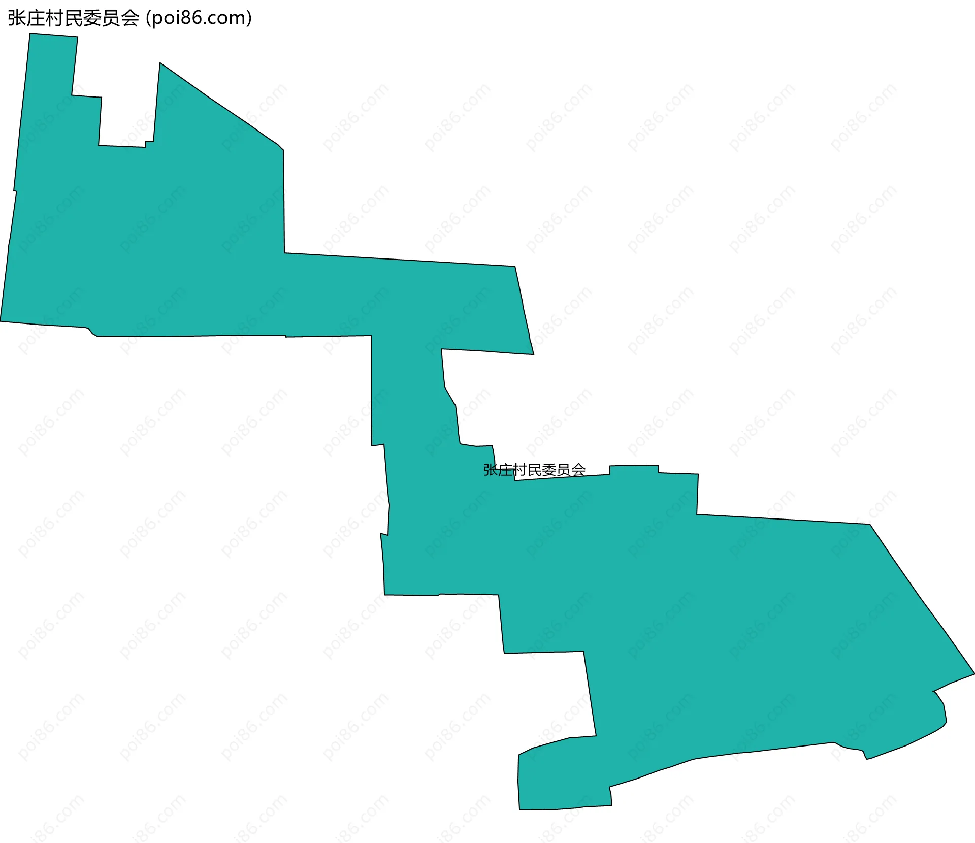 张庄村民委员会边界地图