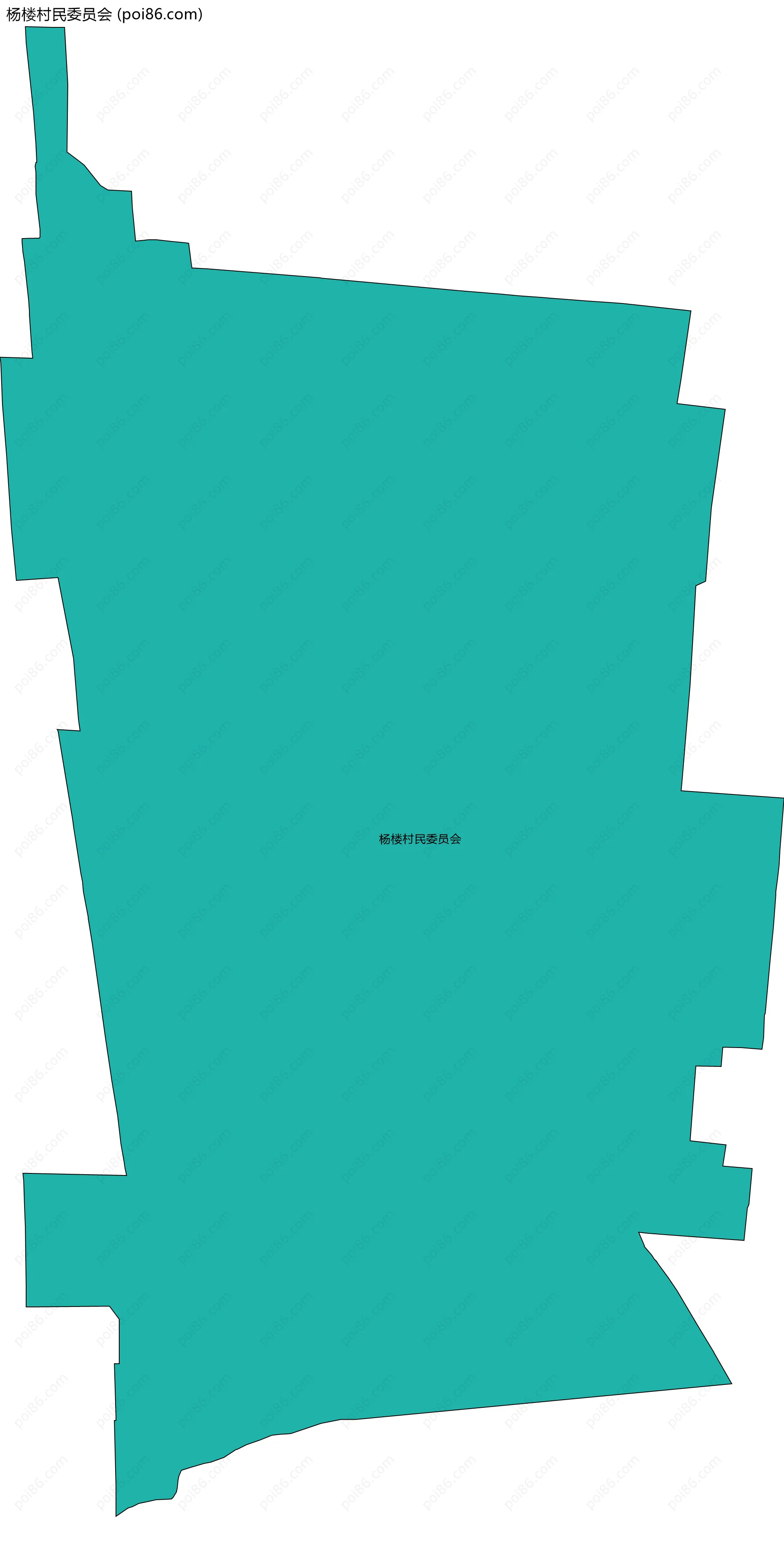 杨楼村民委员会边界地图