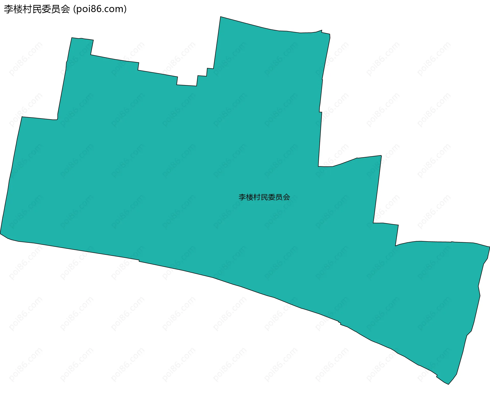 李楼村民委员会边界地图