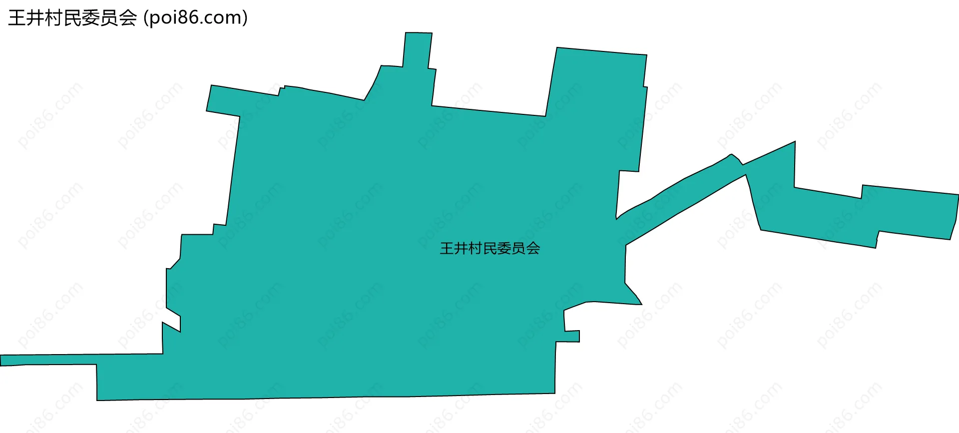 王井村民委员会边界地图