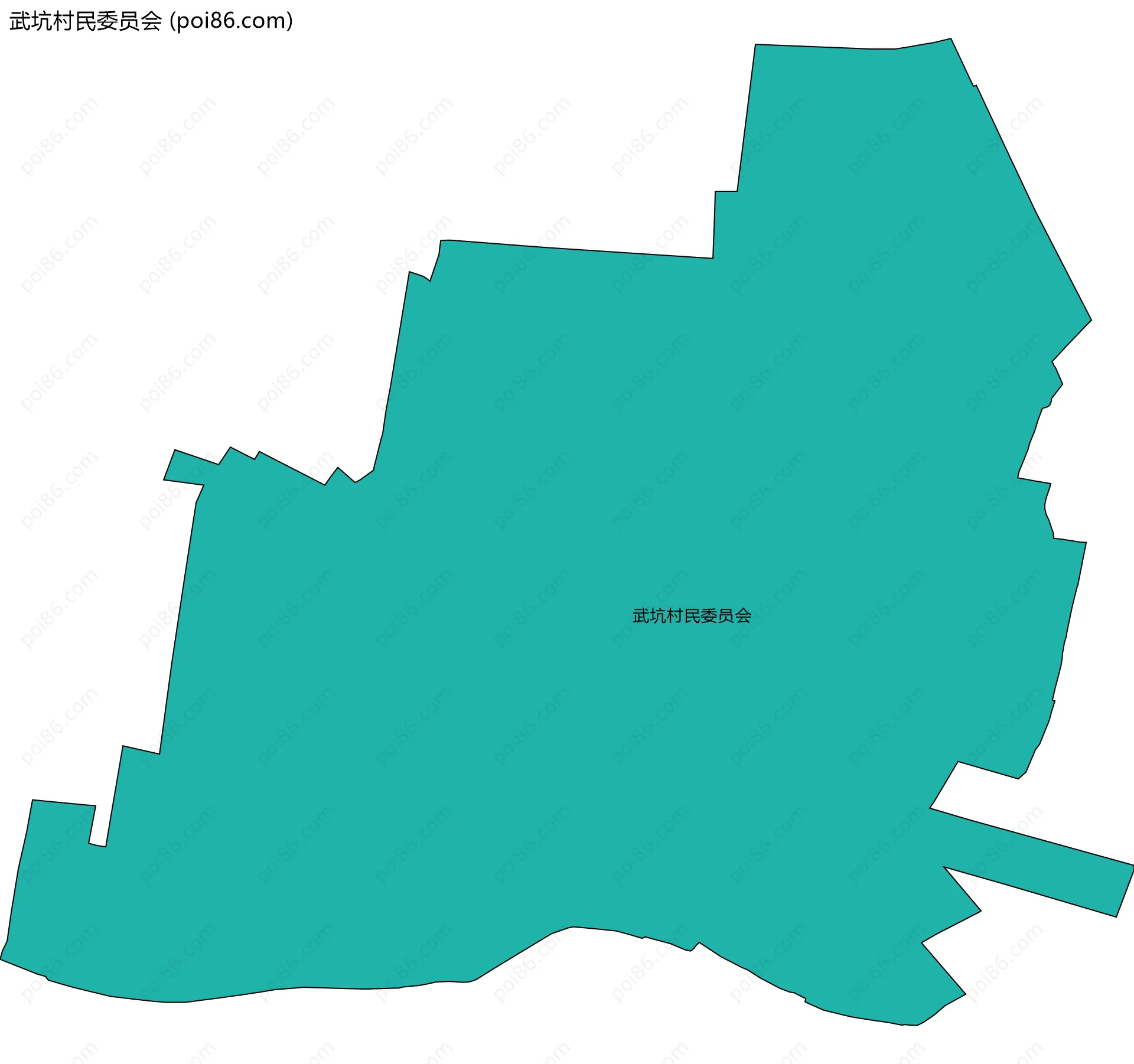 武坑村民委员会边界地图