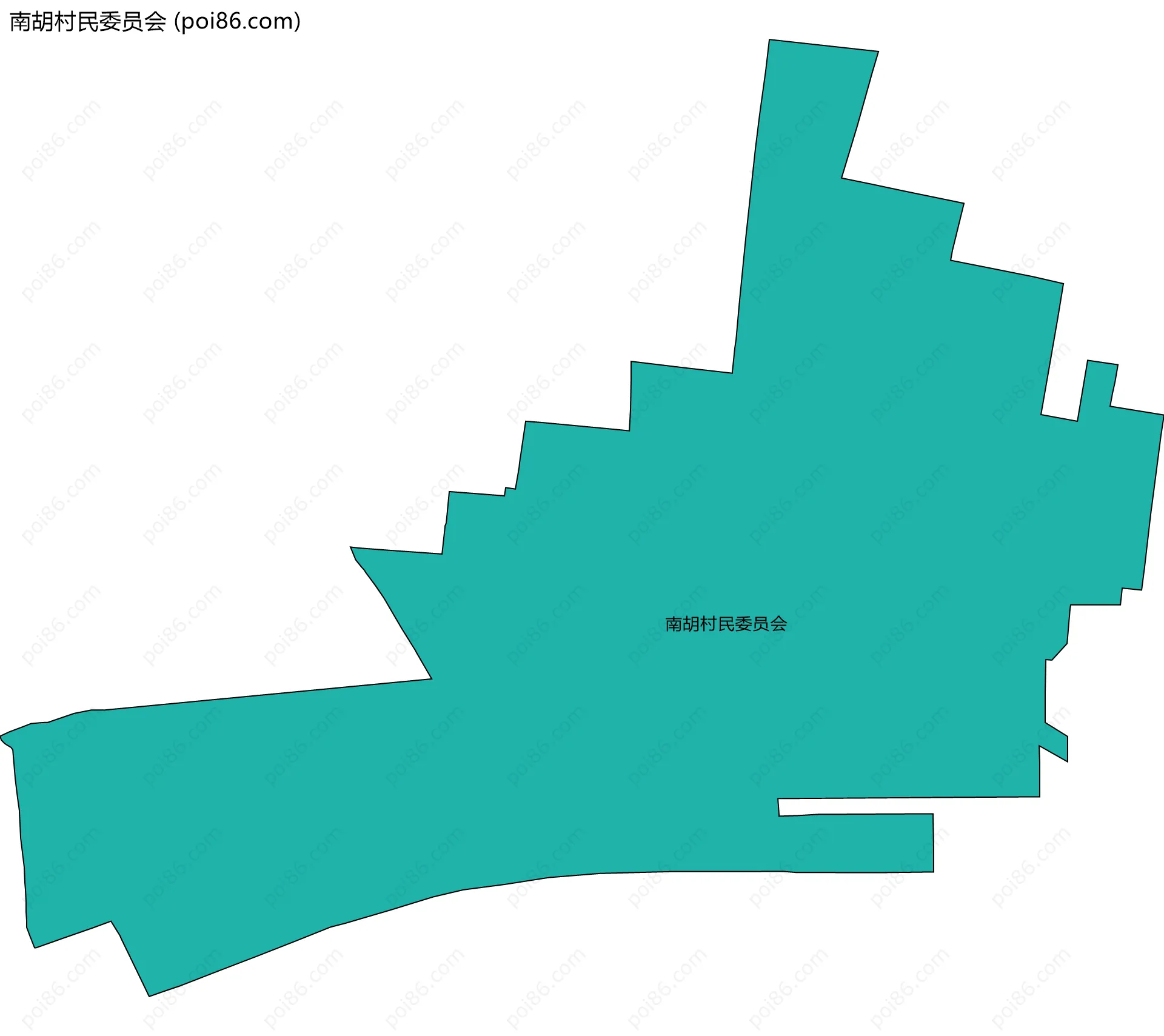 南胡村民委员会边界地图