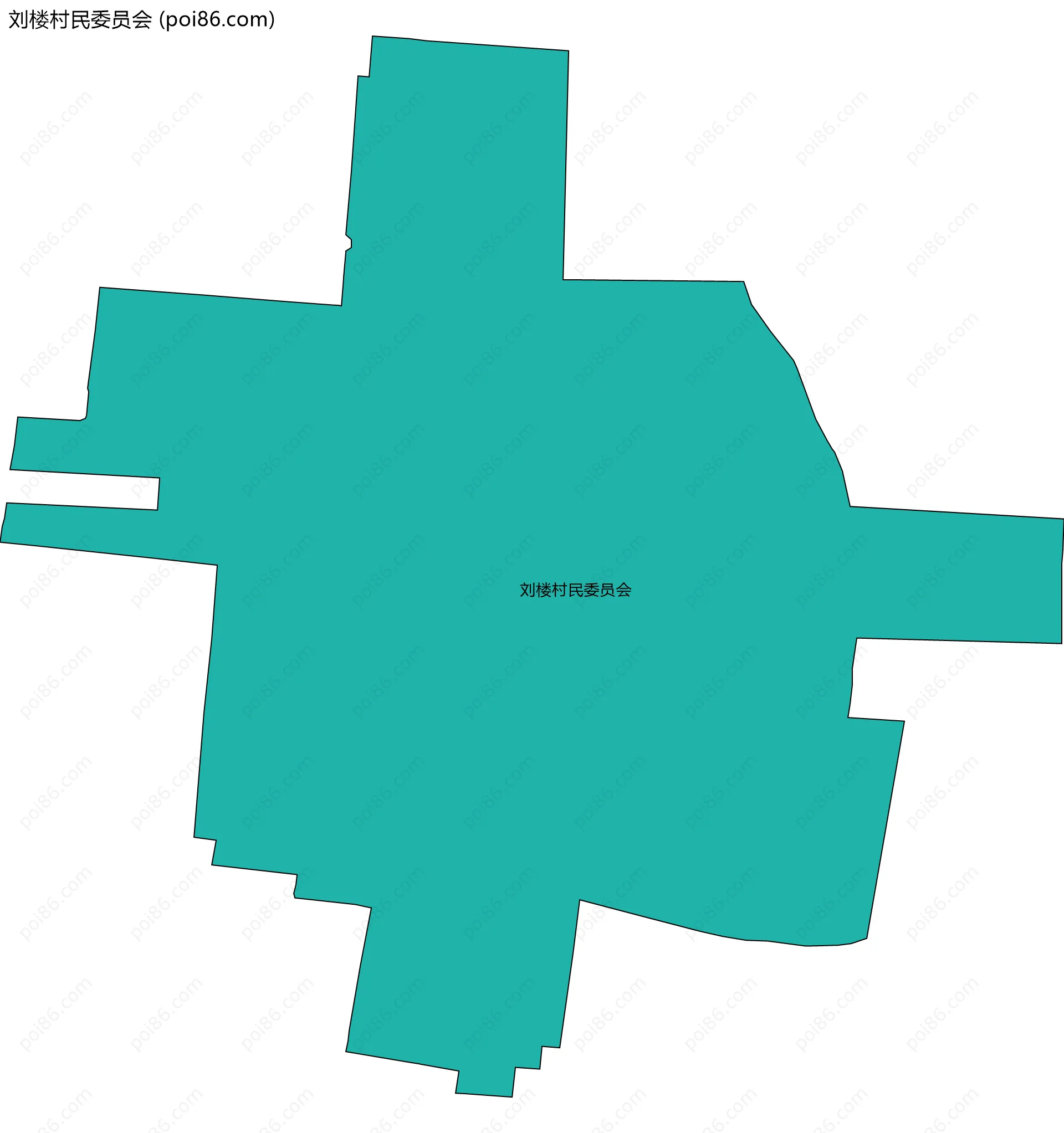 刘楼村民委员会边界地图
