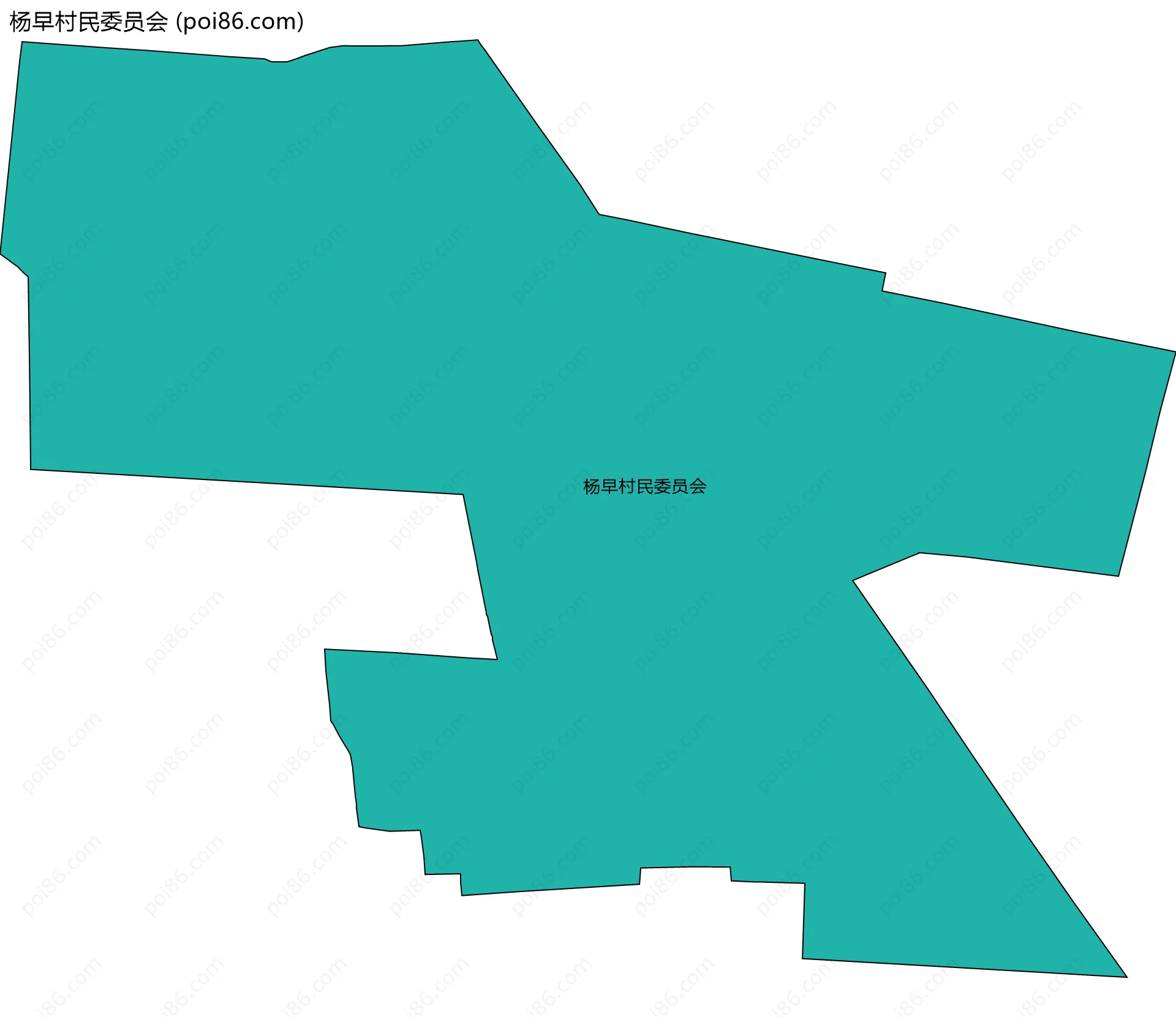 杨早村民委员会边界地图