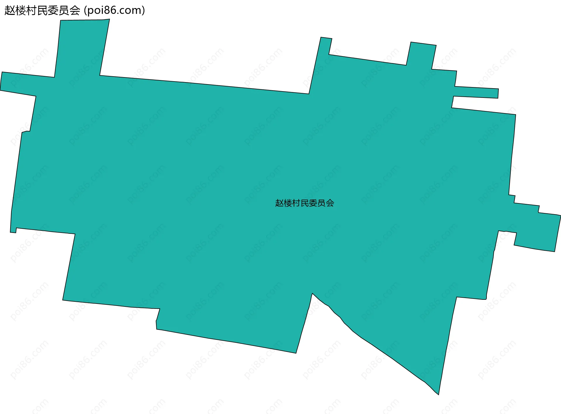 赵楼村民委员会边界地图