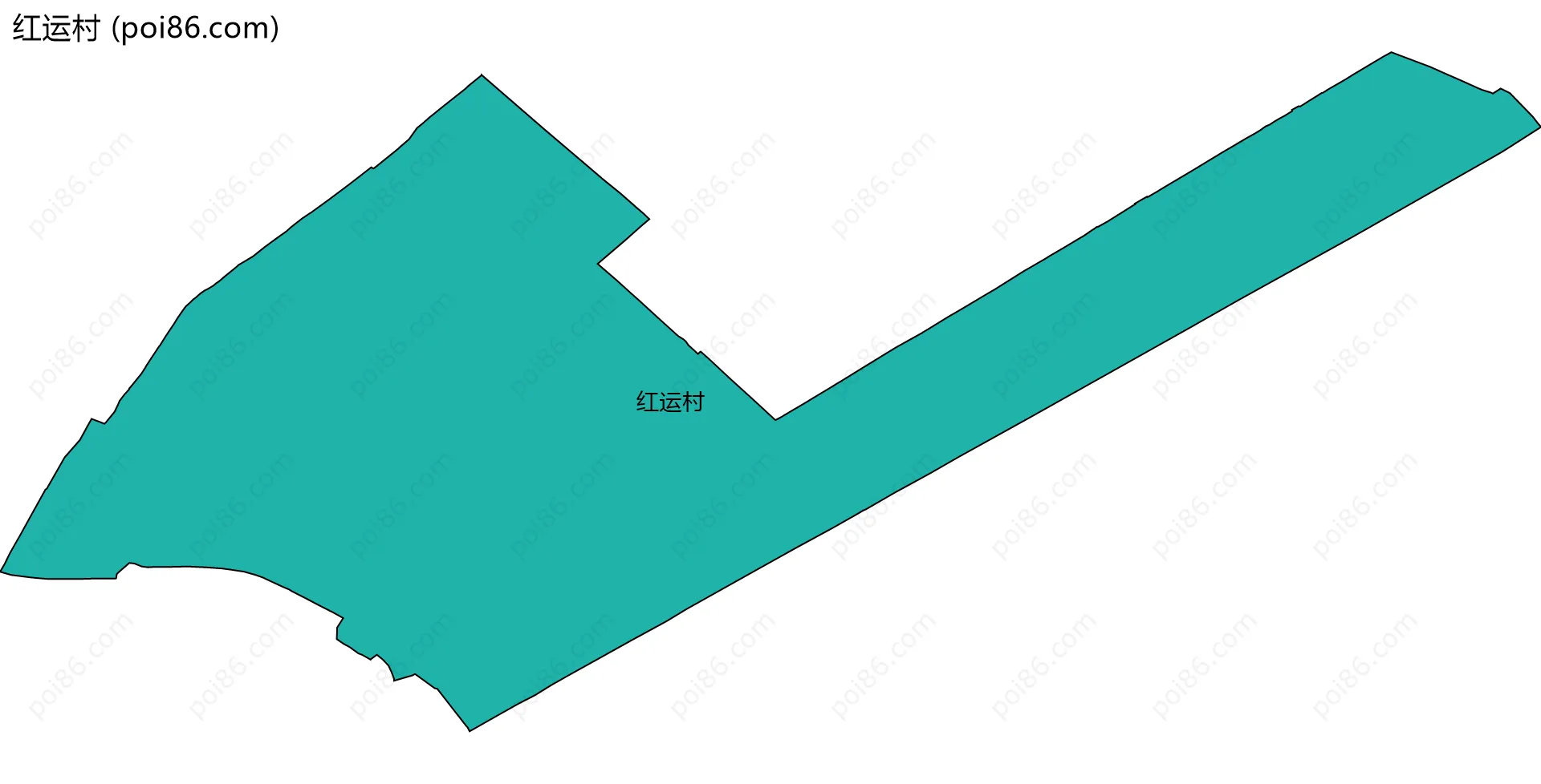 红运村边界地图
