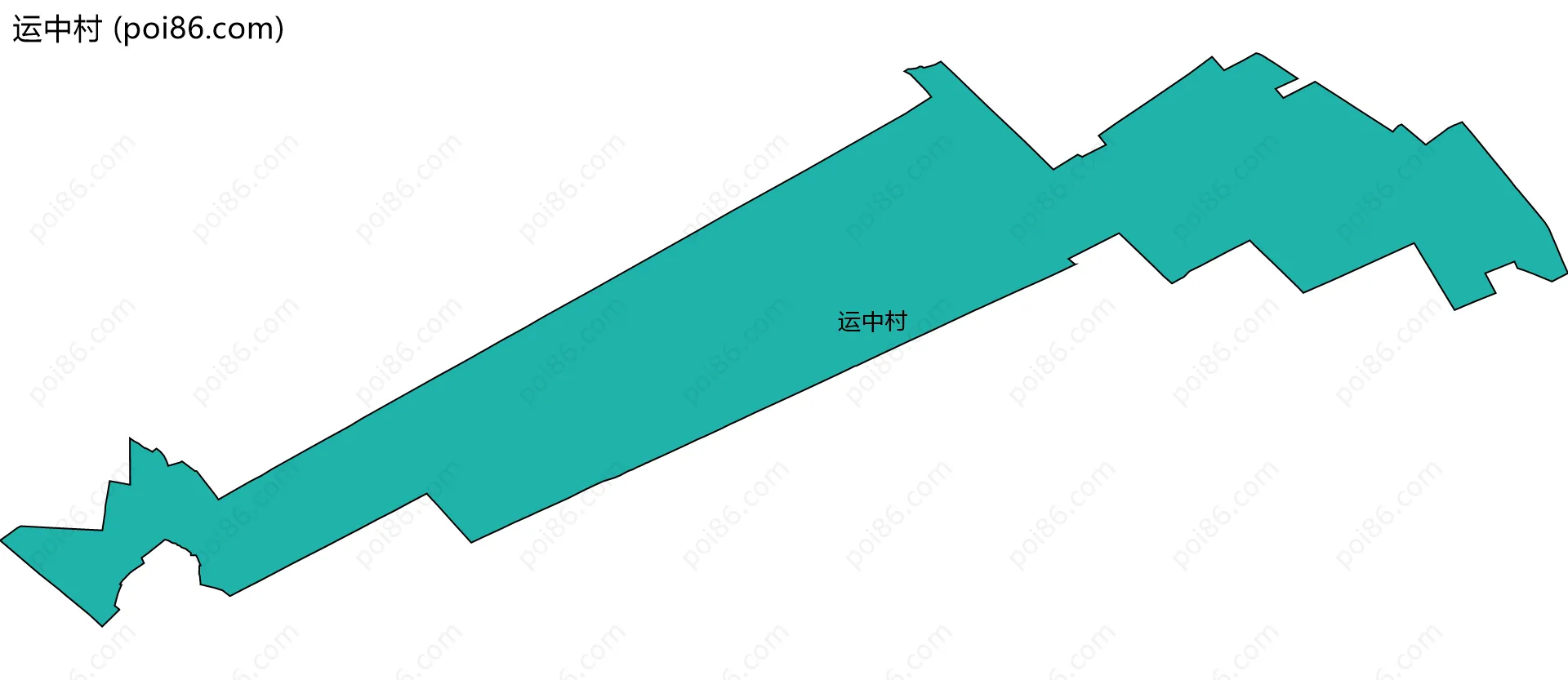 运中村边界地图