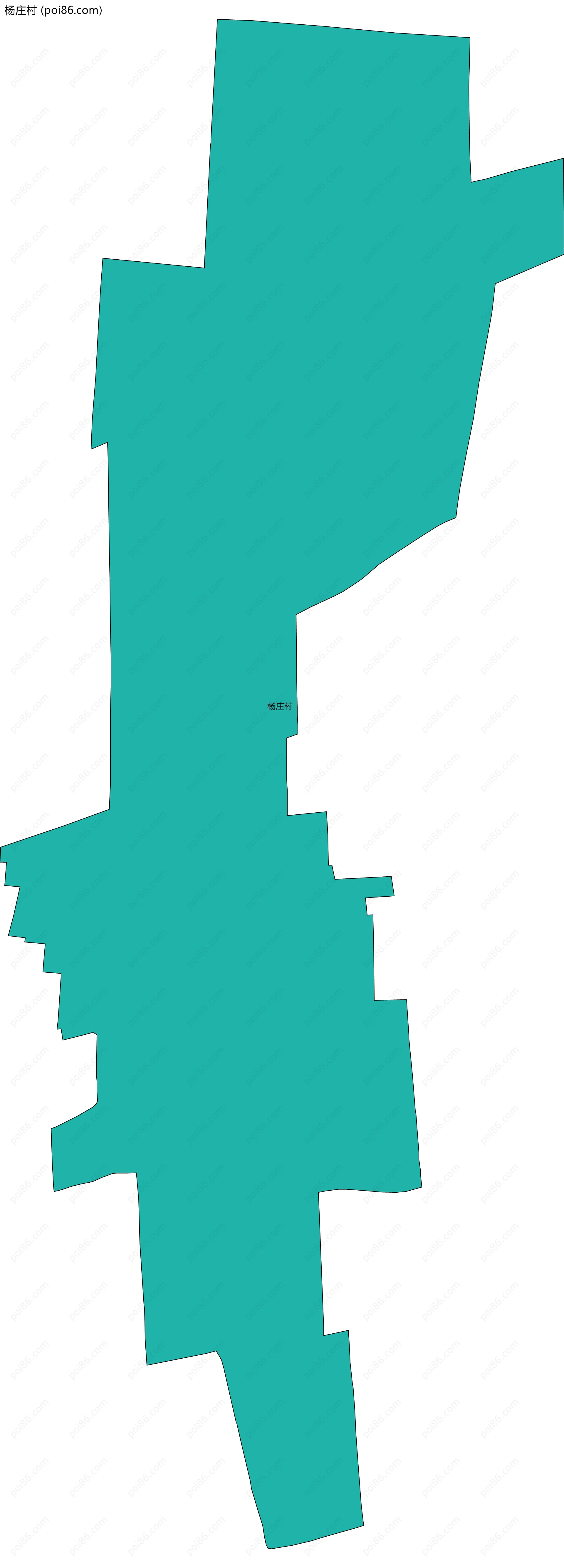 杨庄村边界地图