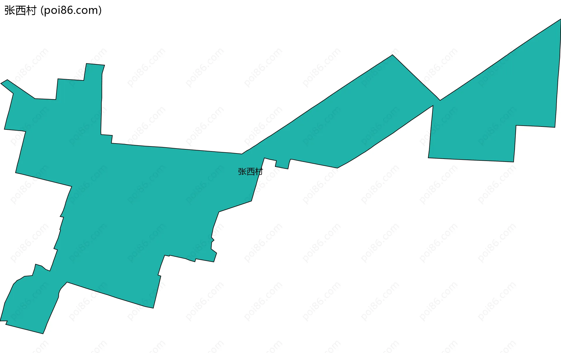 张西村边界地图