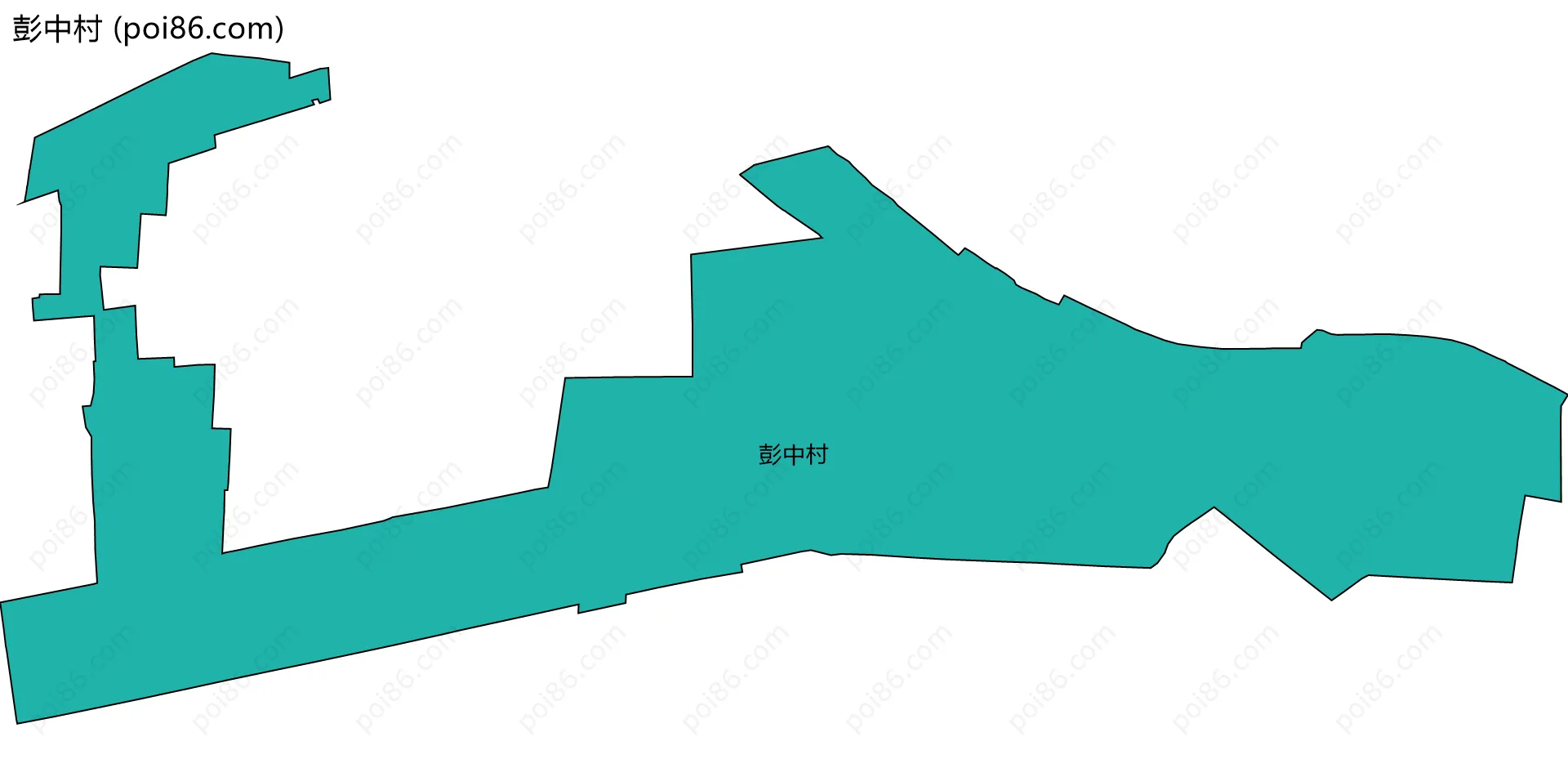 彭中村边界地图