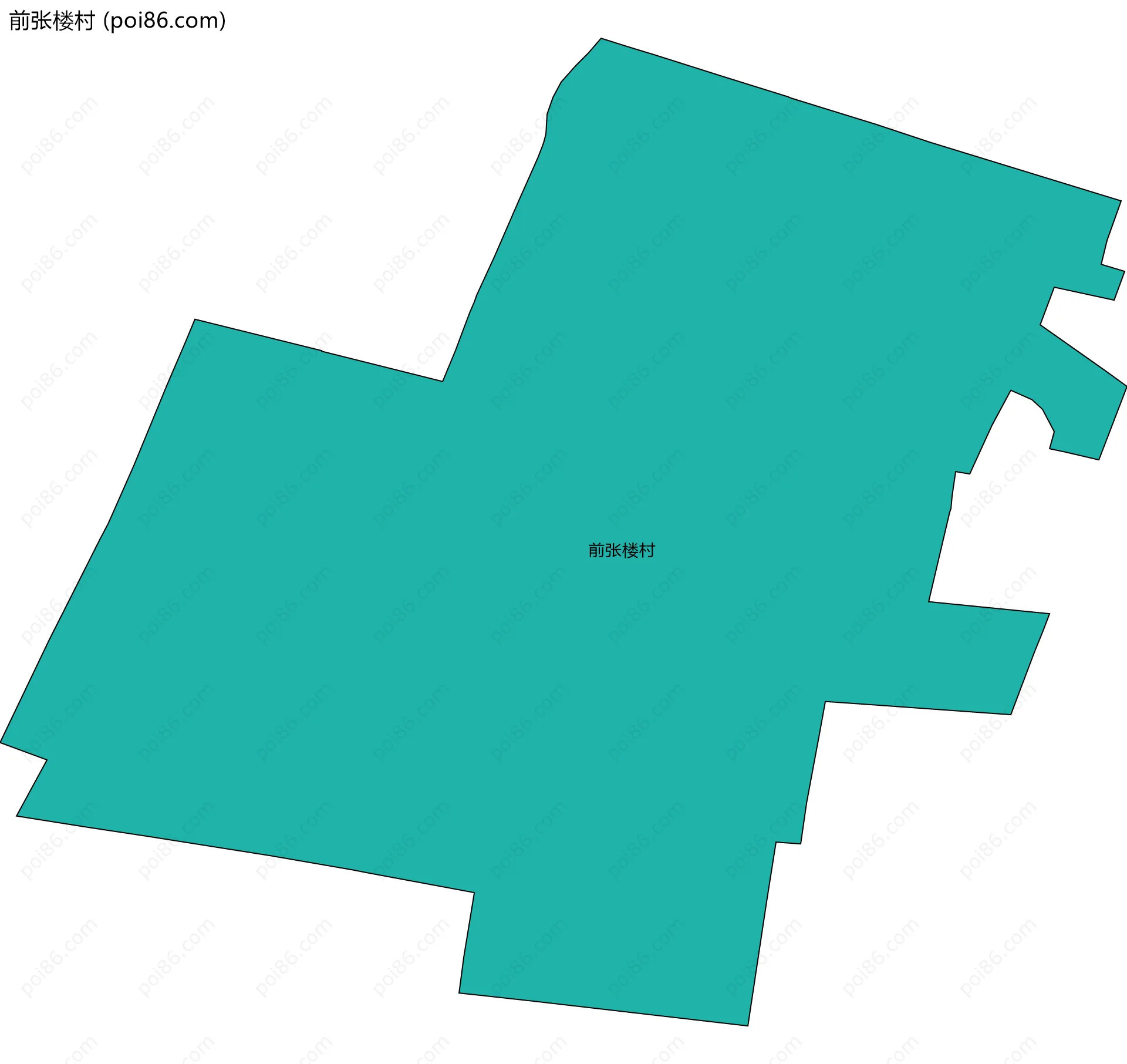 前张楼村边界地图