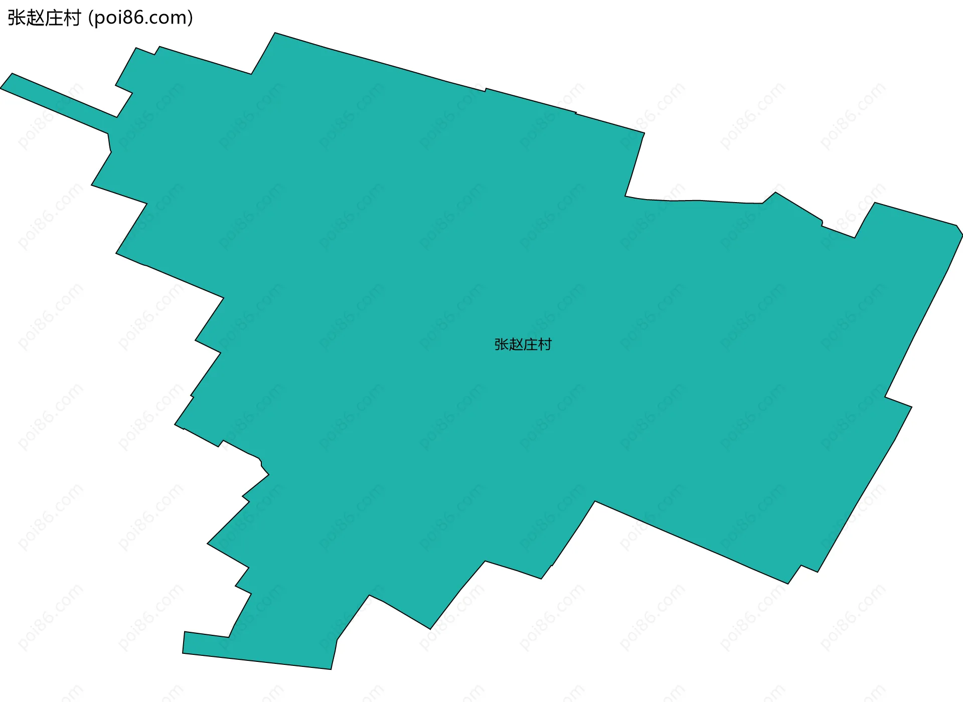 张赵庄村边界地图