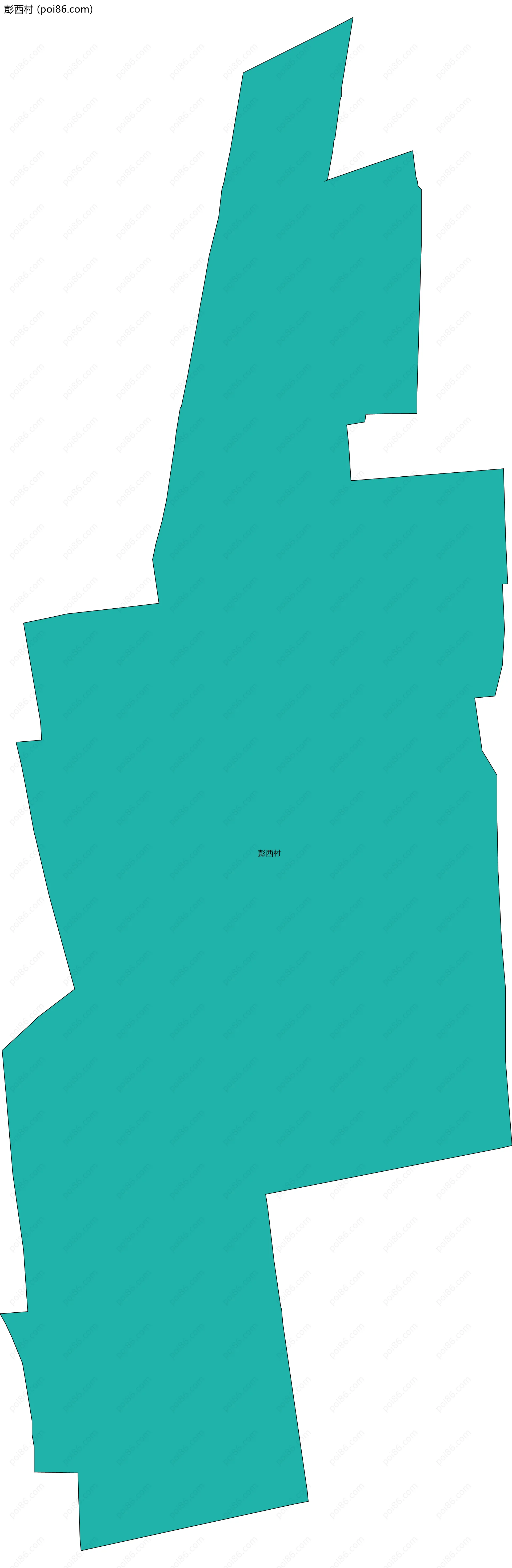 彭西村边界地图