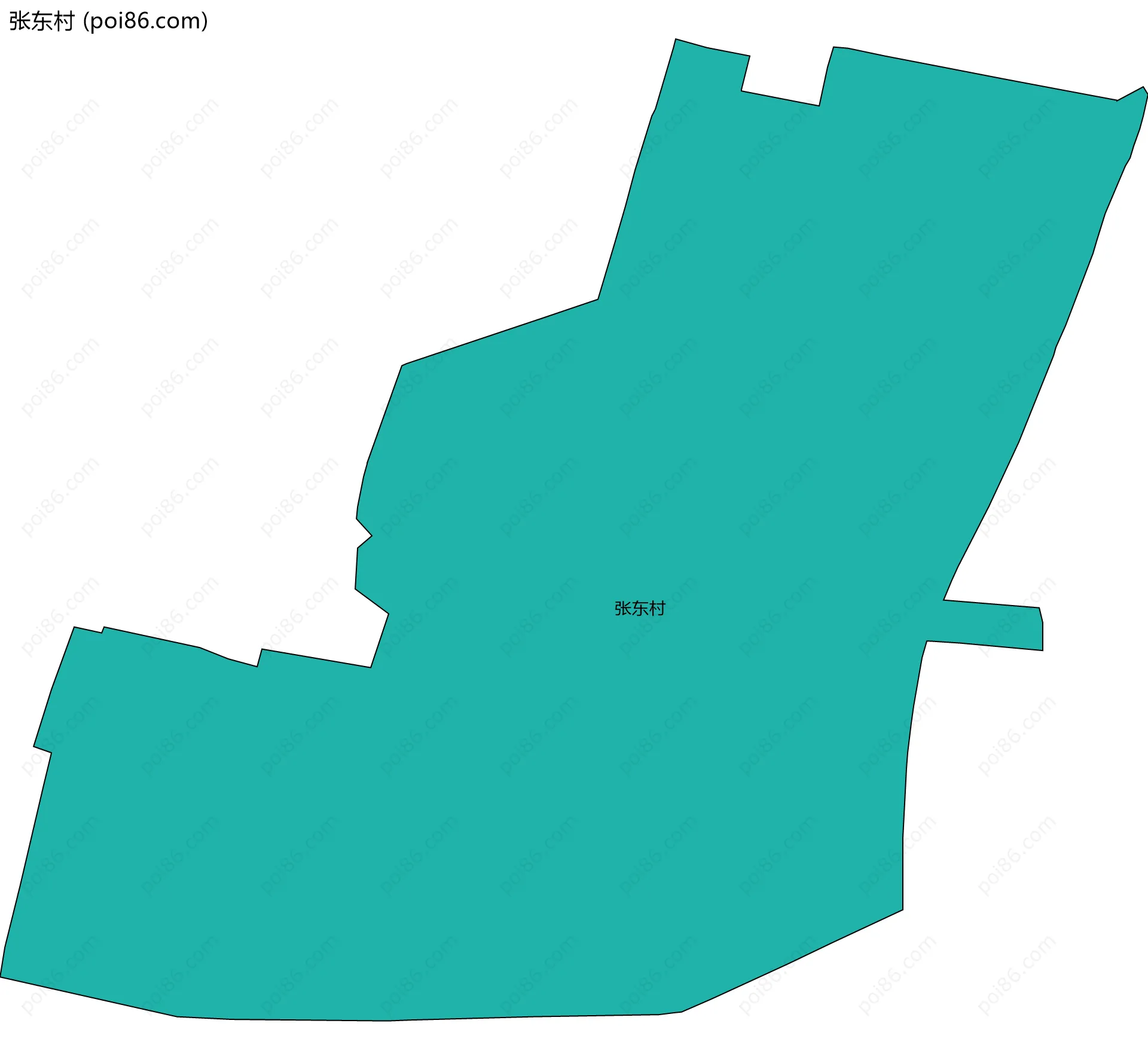 张东村边界地图