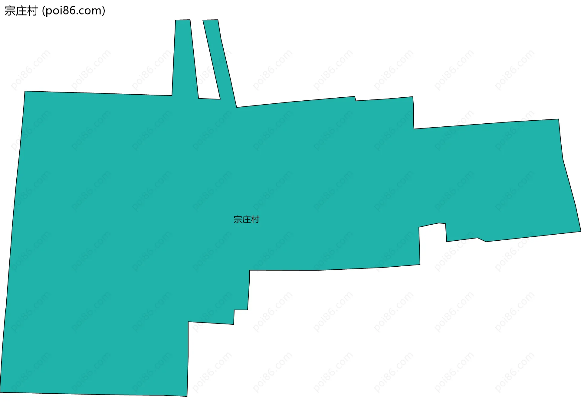 宗庄村边界地图