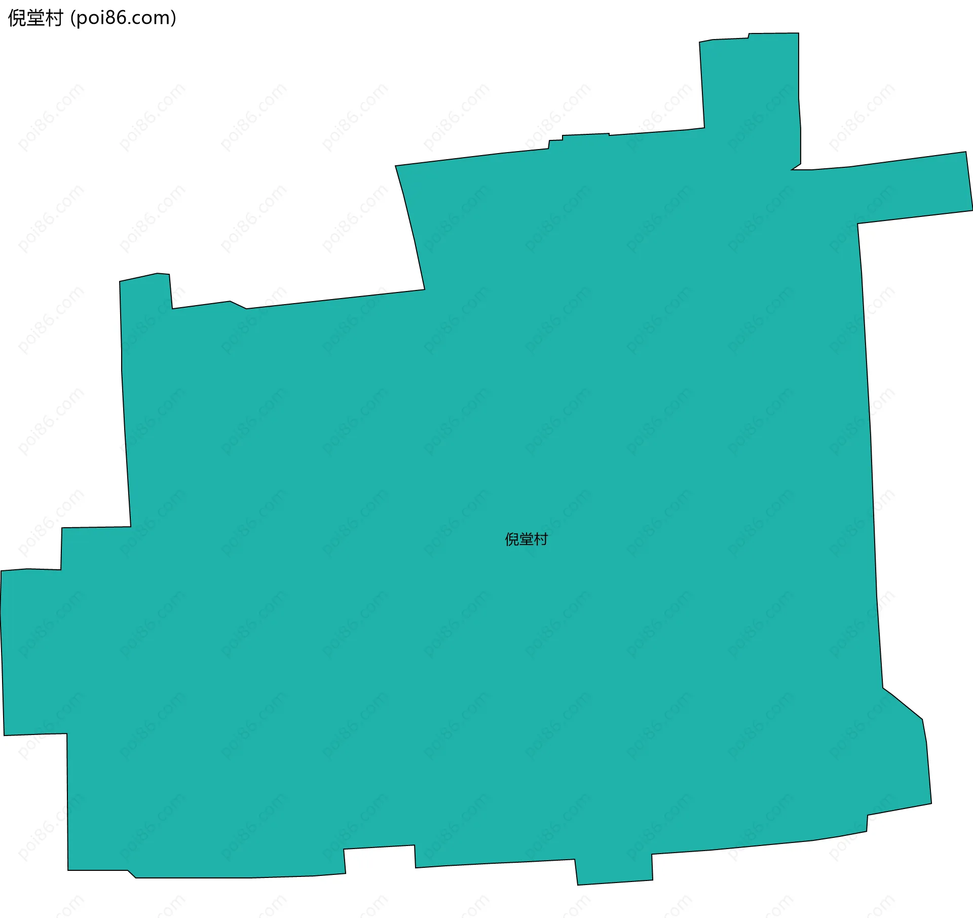 倪堂村边界地图