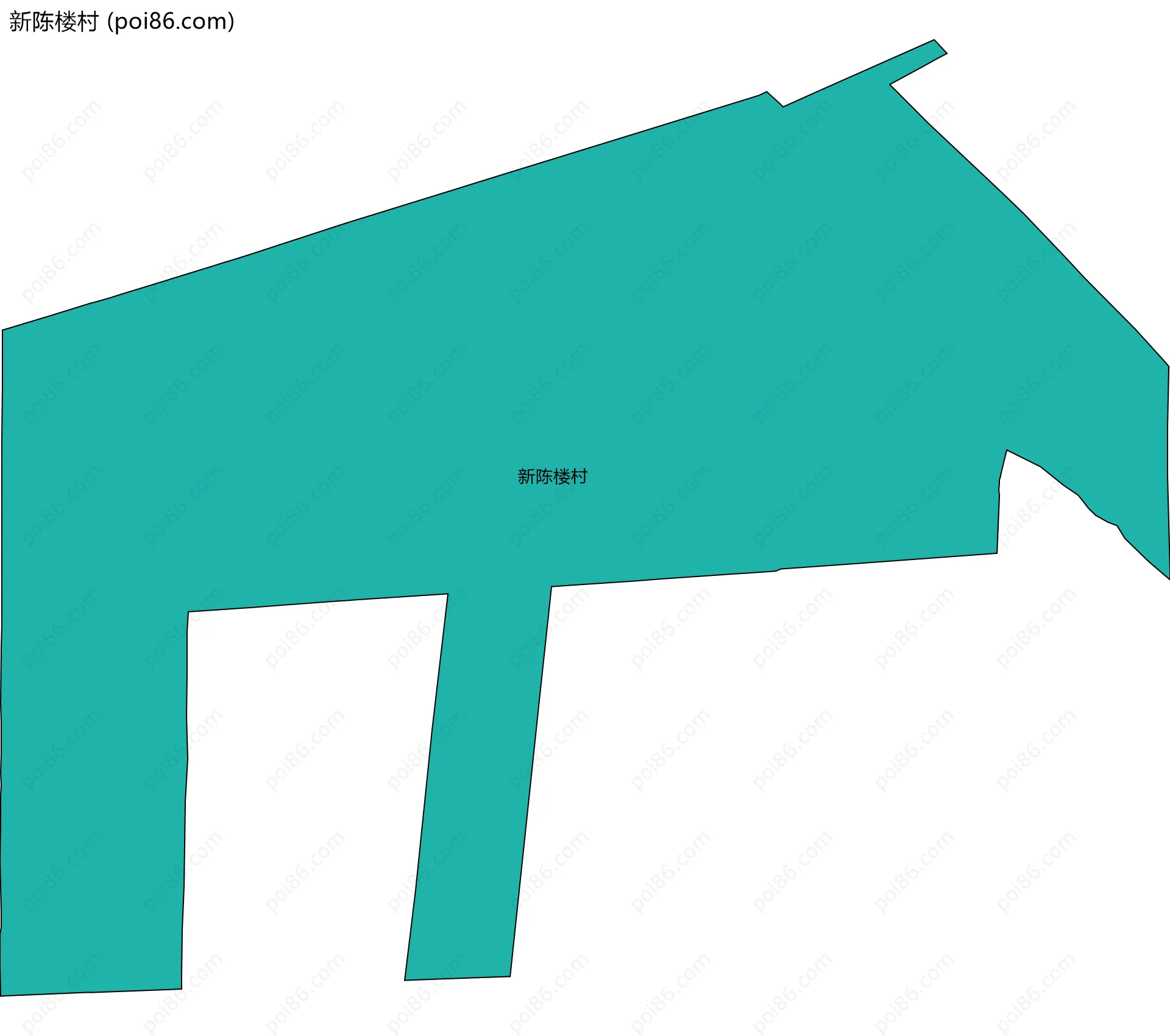 新陈楼村边界地图