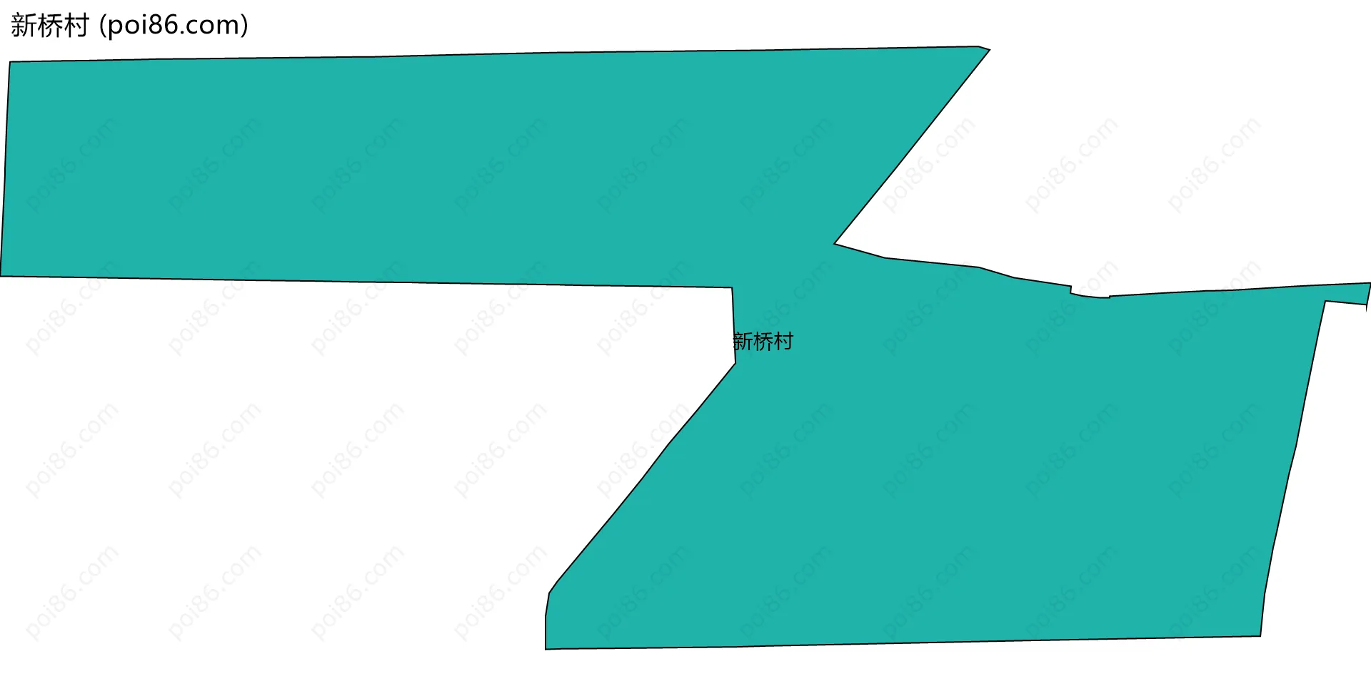 新桥村边界地图