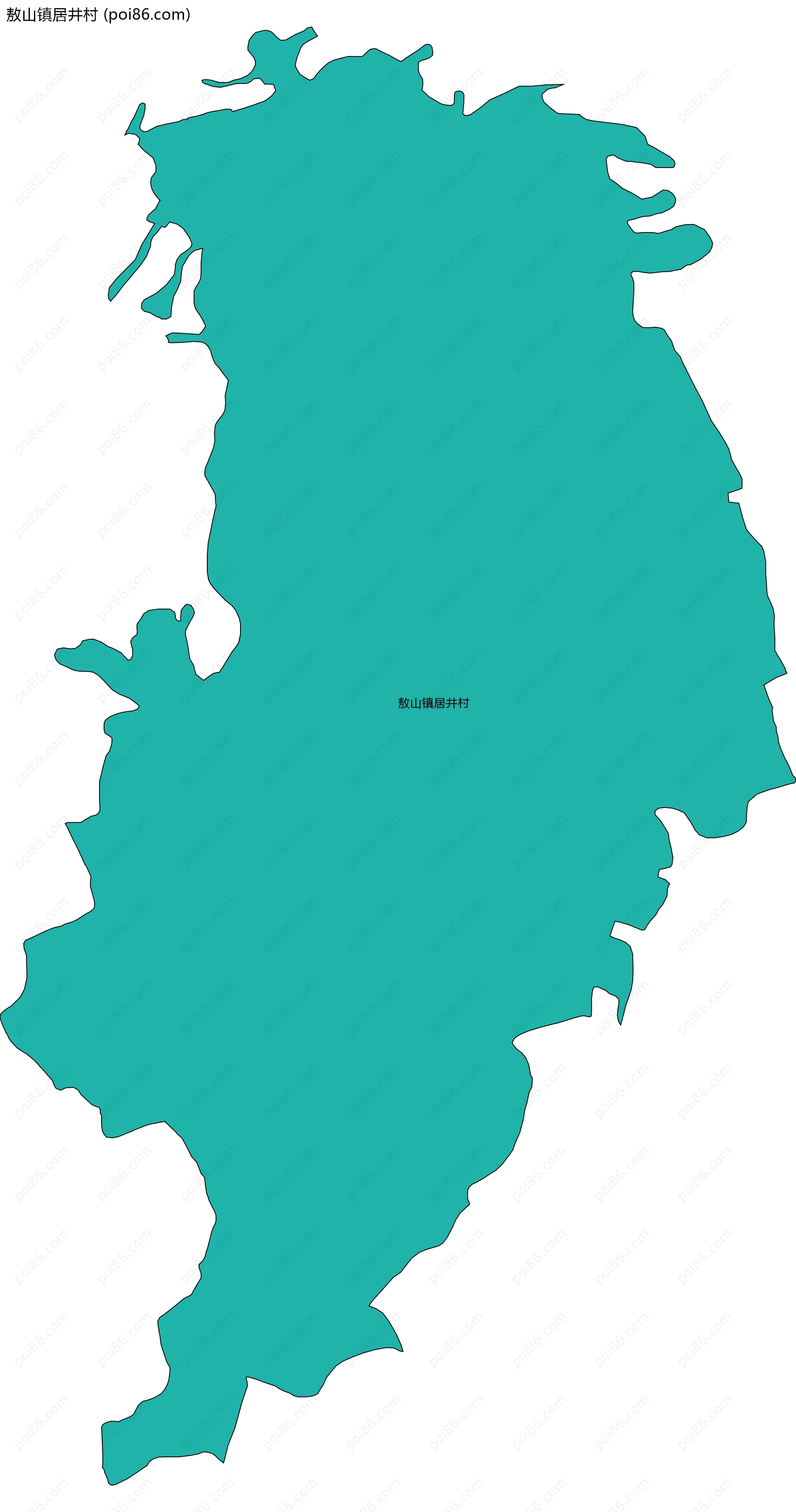 敖山镇居井村边界地图