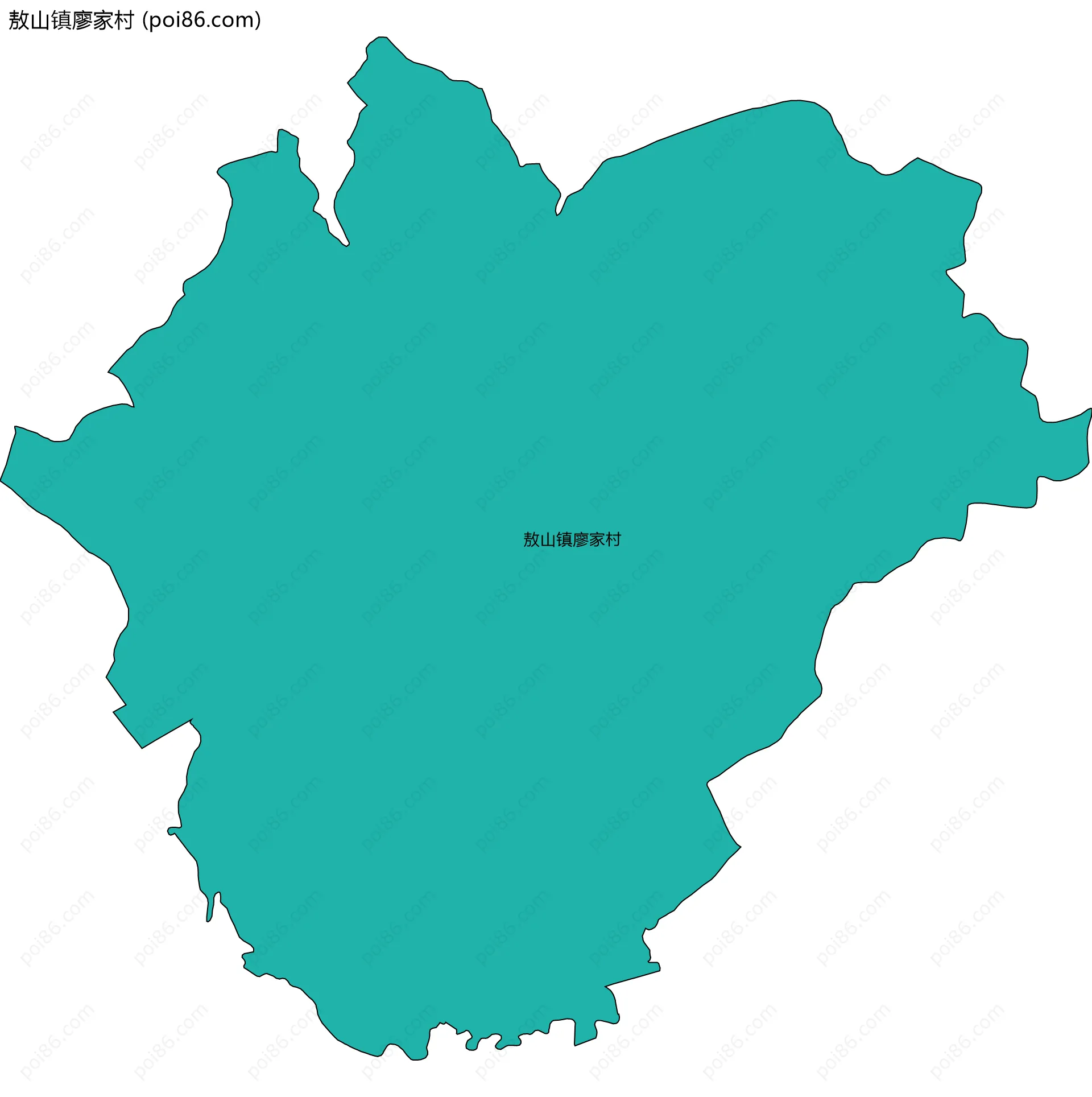 敖山镇廖家村边界地图