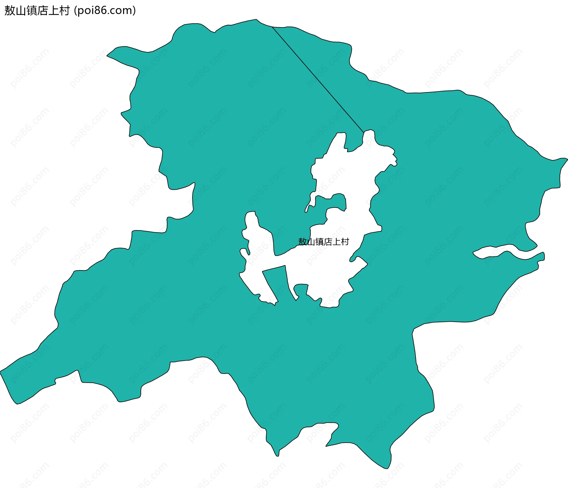 敖山镇店上村边界地图