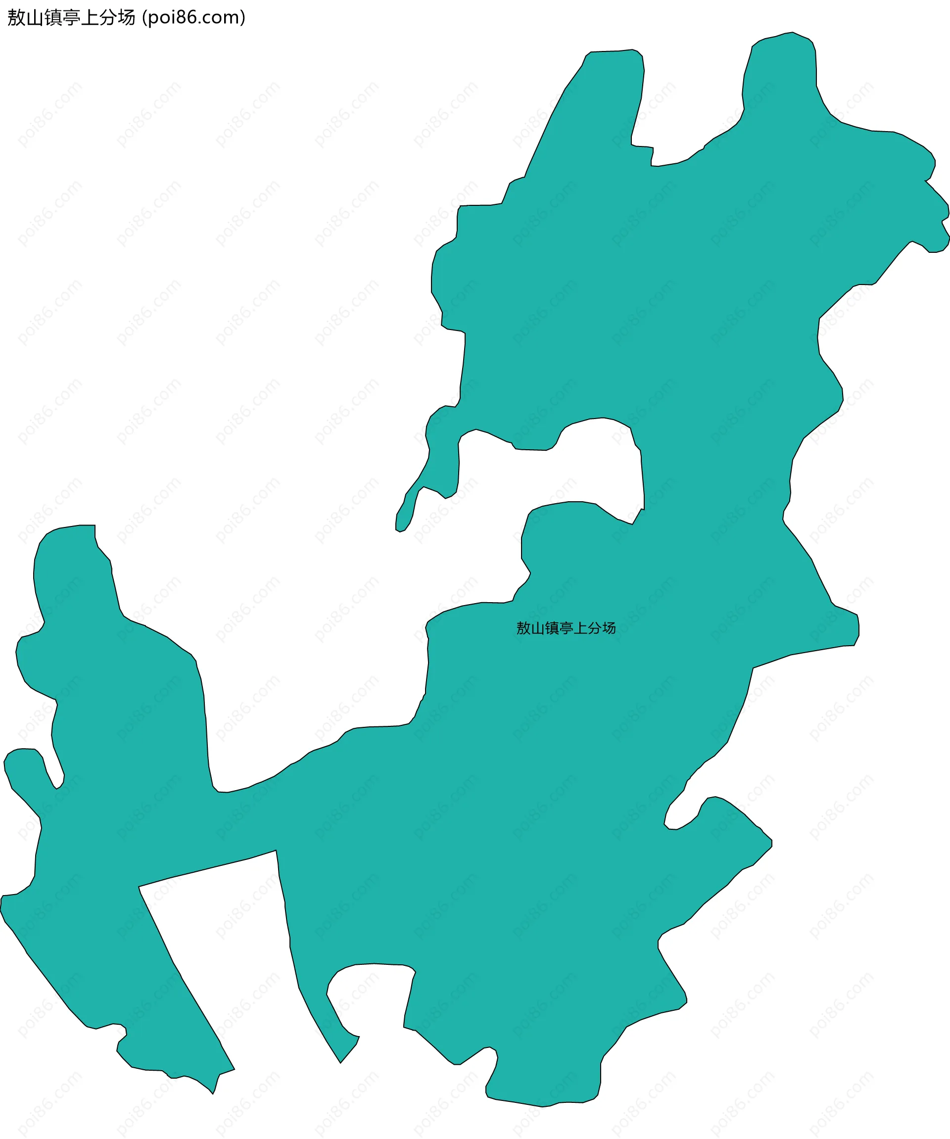 敖山镇亭上分场边界地图