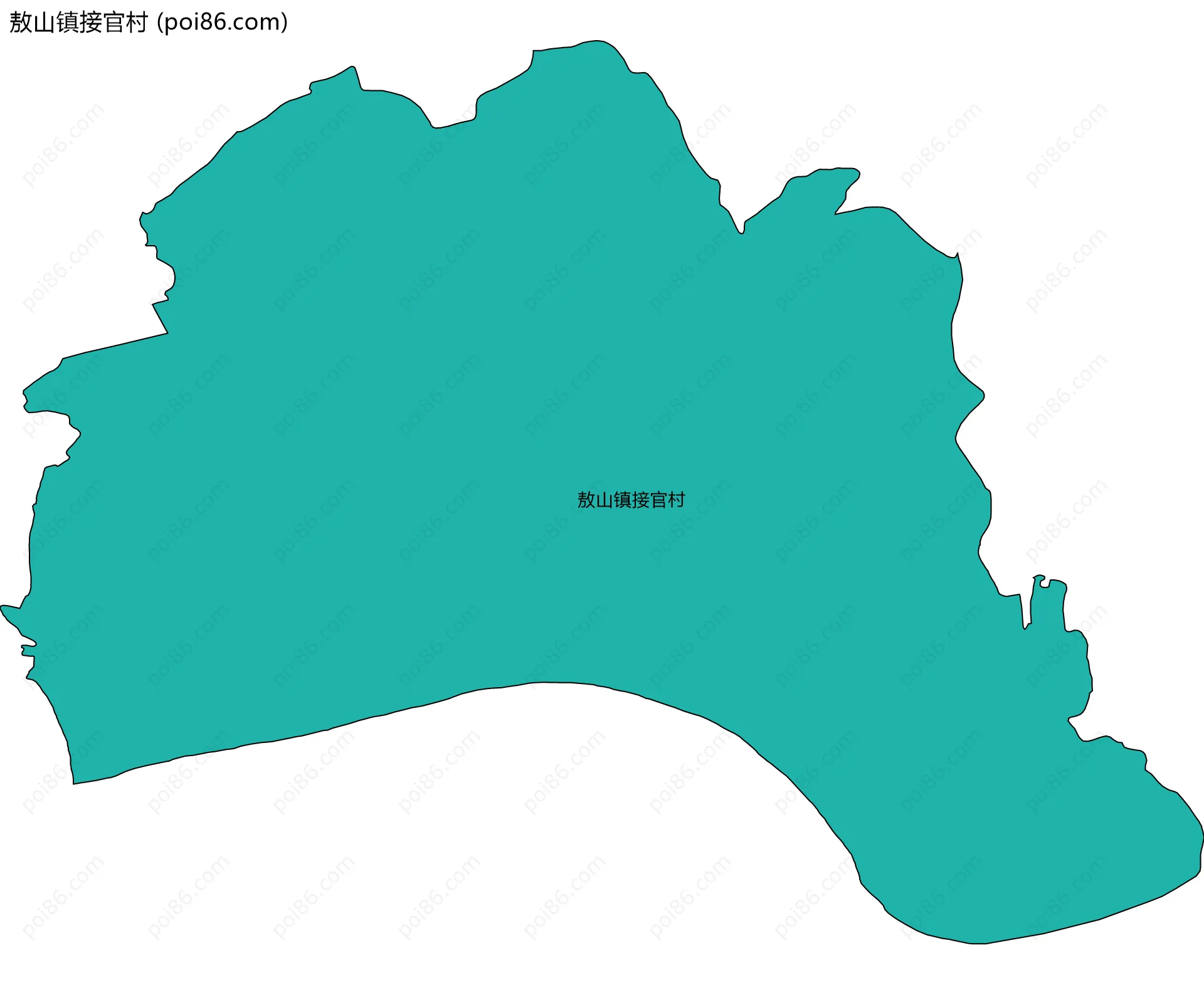 敖山镇接官村边界地图