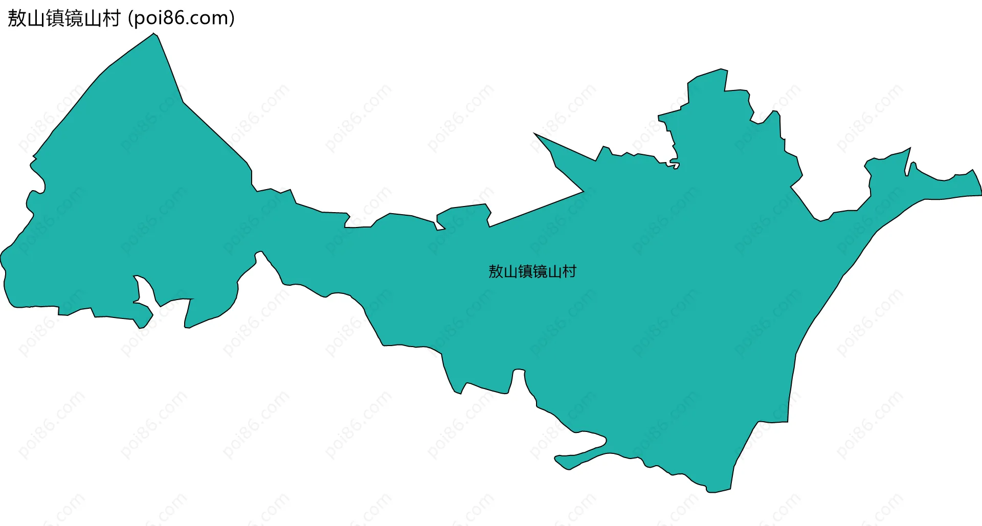 敖山镇镜山村边界地图