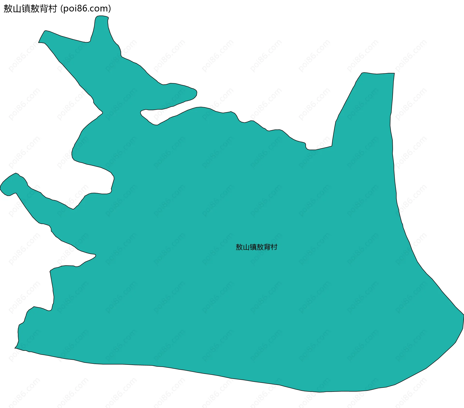 敖山镇敖背村边界地图
