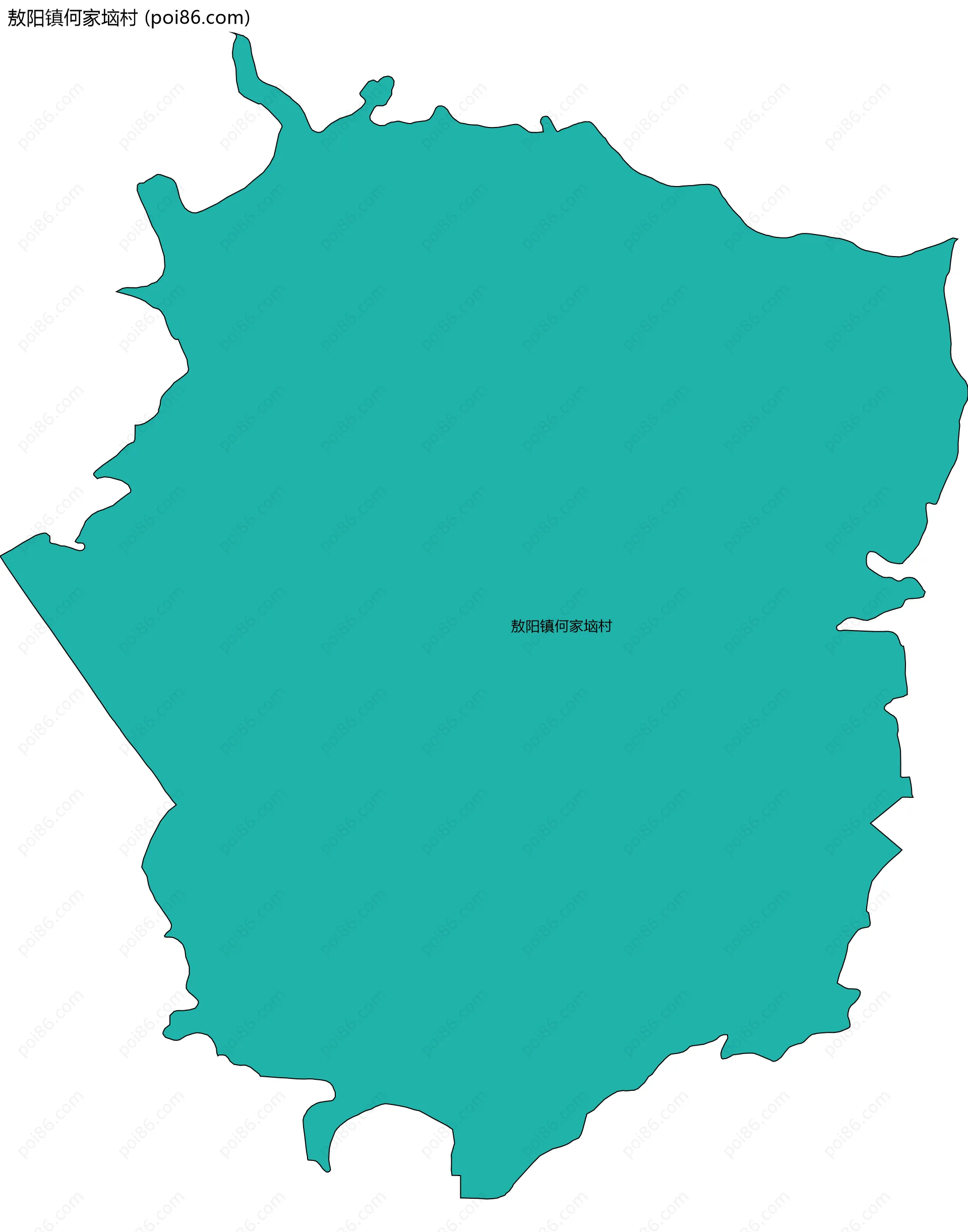 敖阳镇何家垴村边界地图