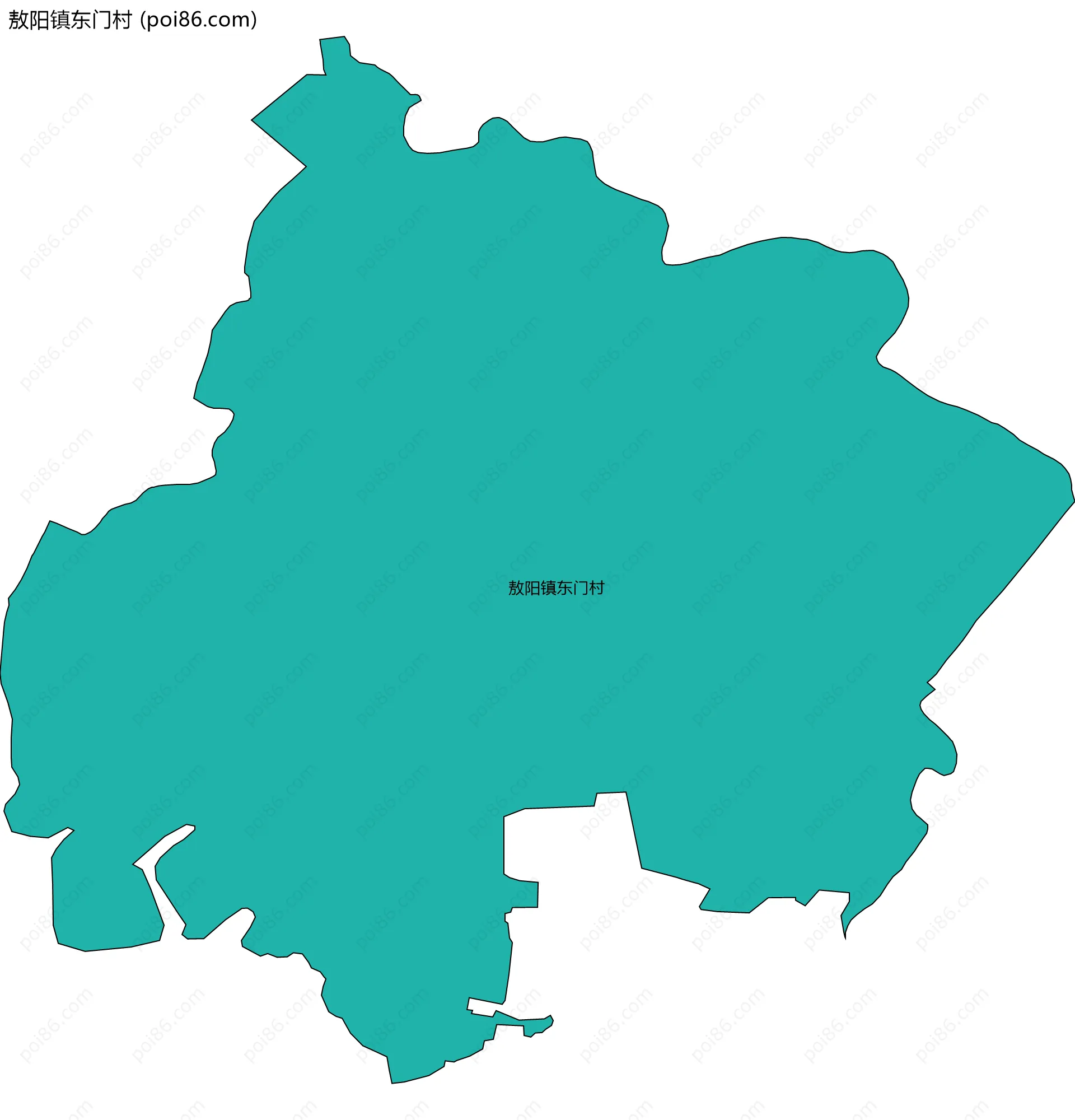 敖阳镇东门村边界地图