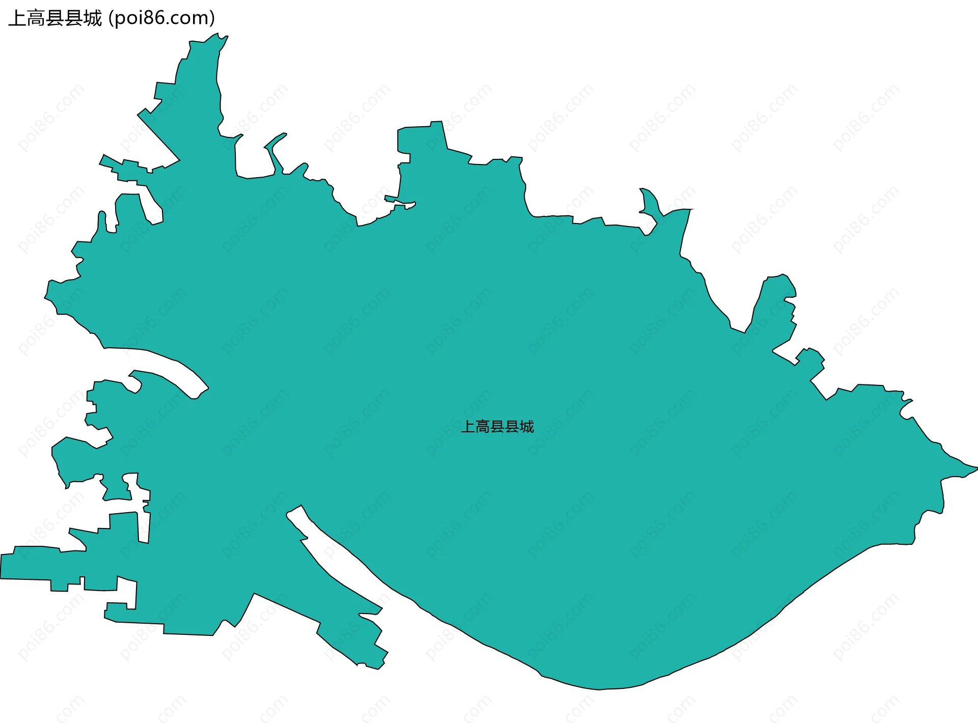 上高县县城边界地图