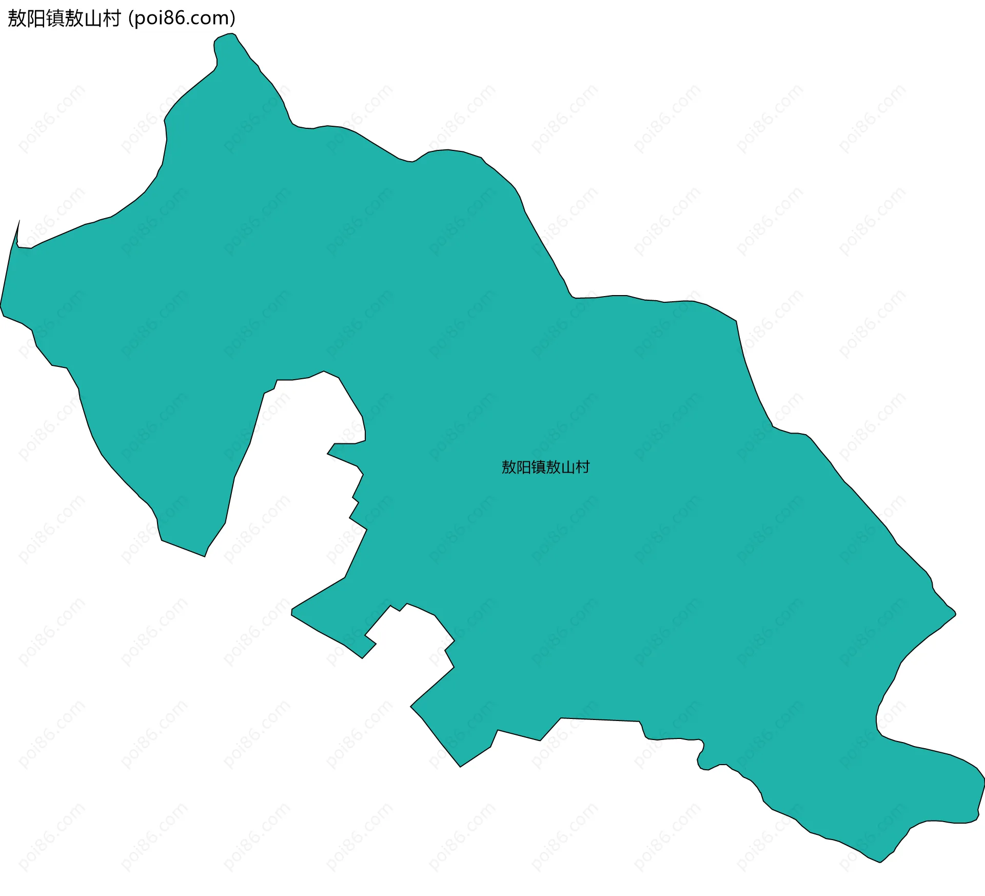 敖阳镇敖山村边界地图
