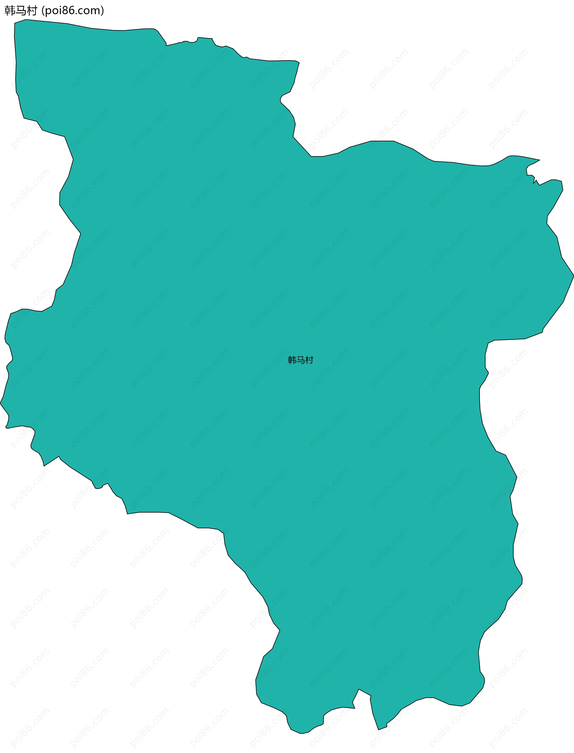 韩马村边界地图