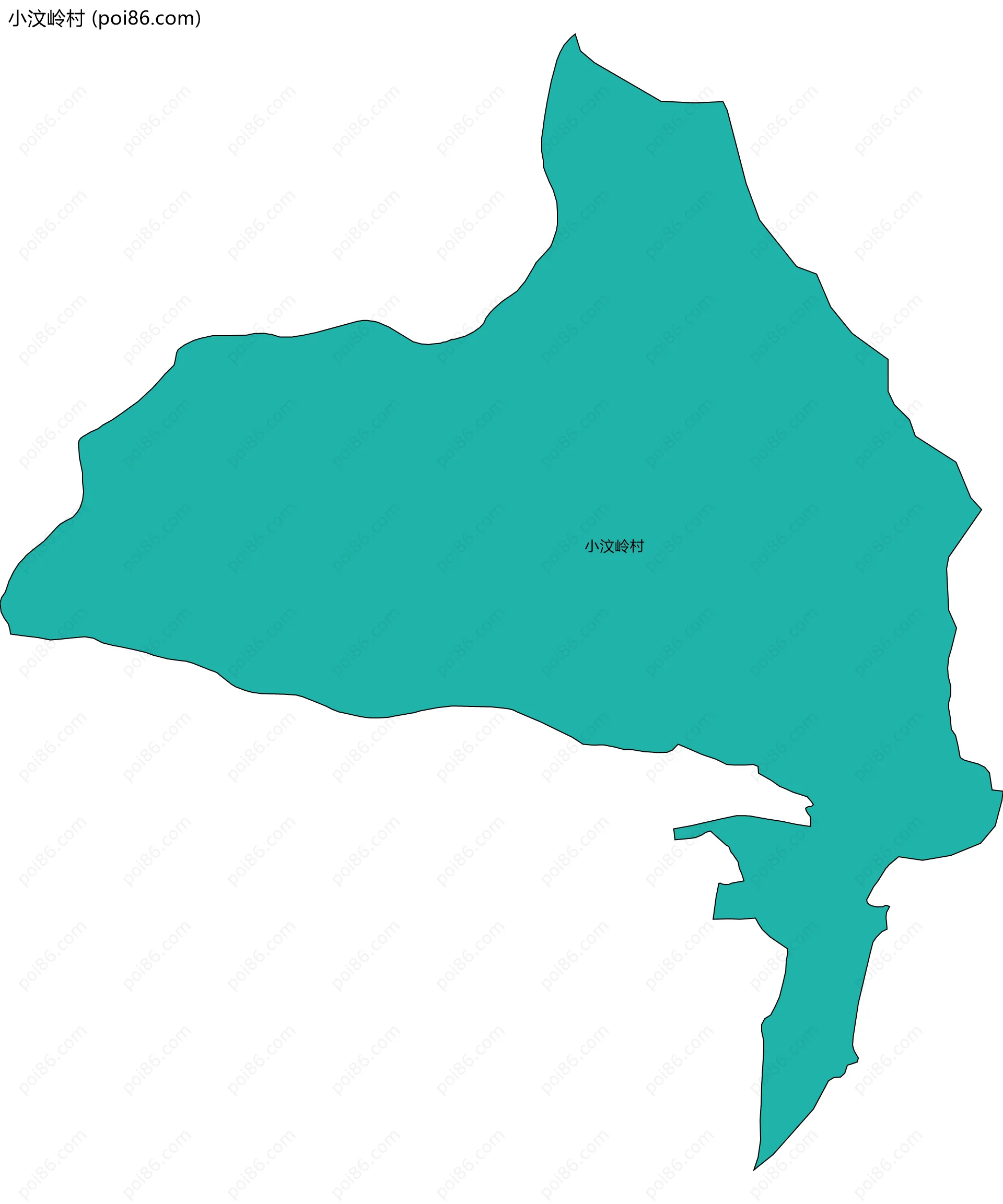 小汶岭村边界地图